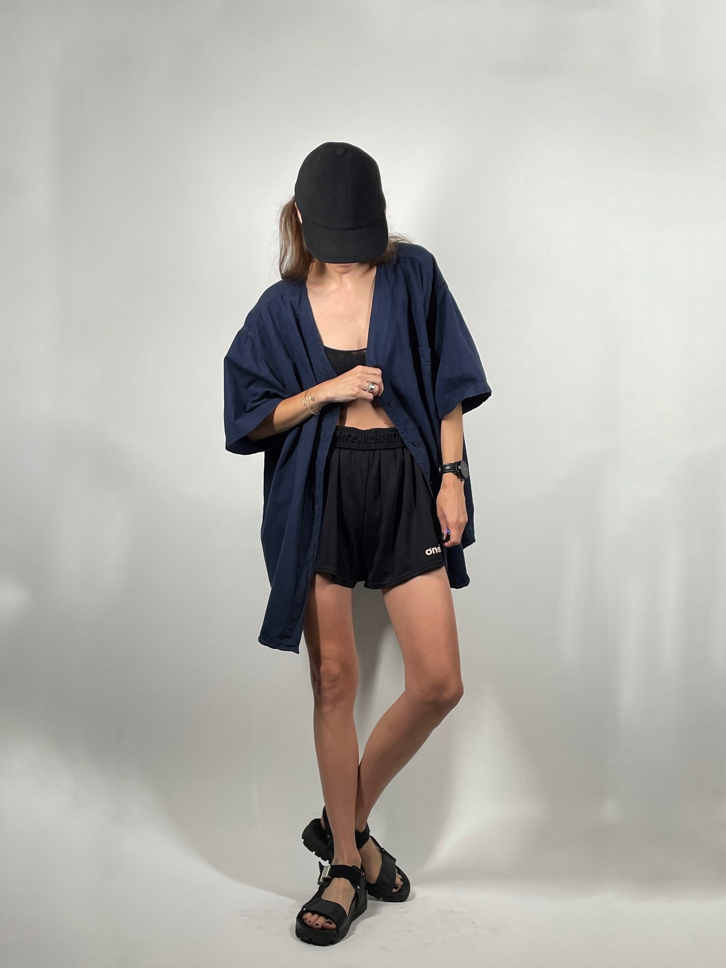 Blue Cotton Baseball Jersey