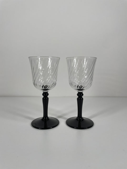 Vintage Swirl Liquor Glasses Luminarc