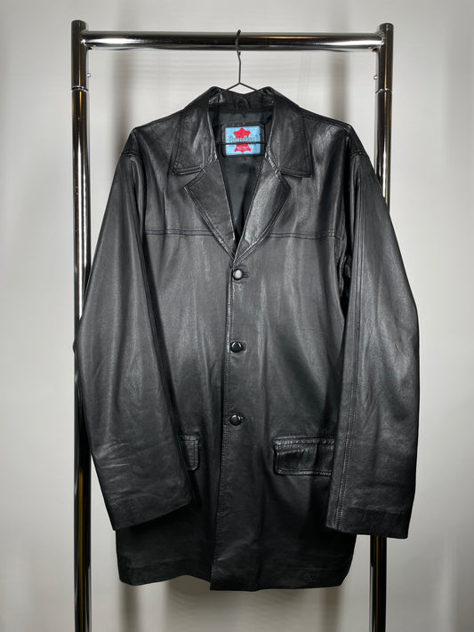 Vintage Oversized Leather Blazer