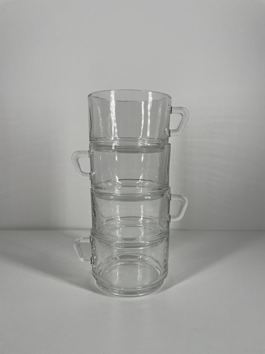 Vintage Arcoroc Glass Mugs
