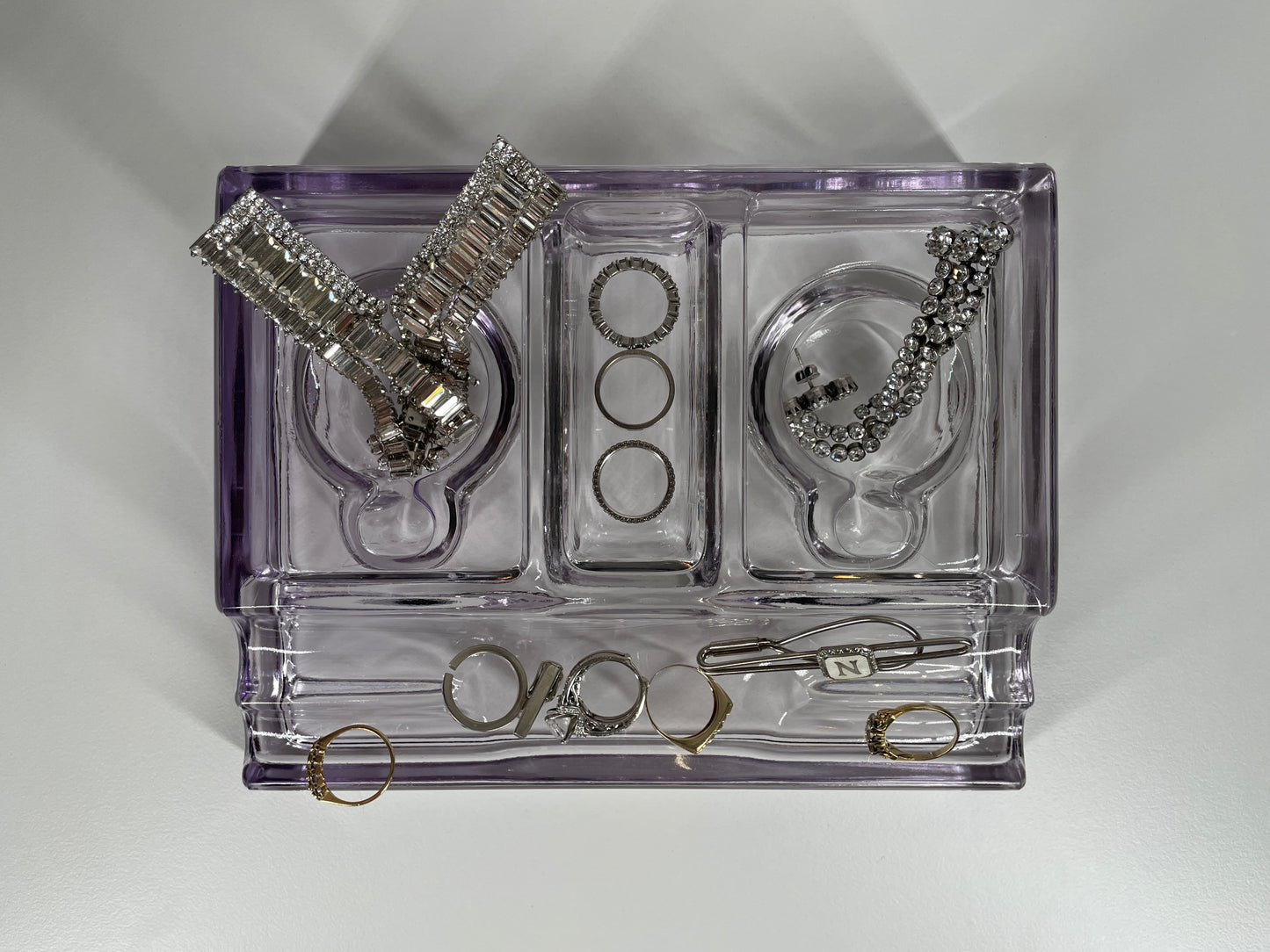 Vintage Purple Glass Organizer (Made in England)