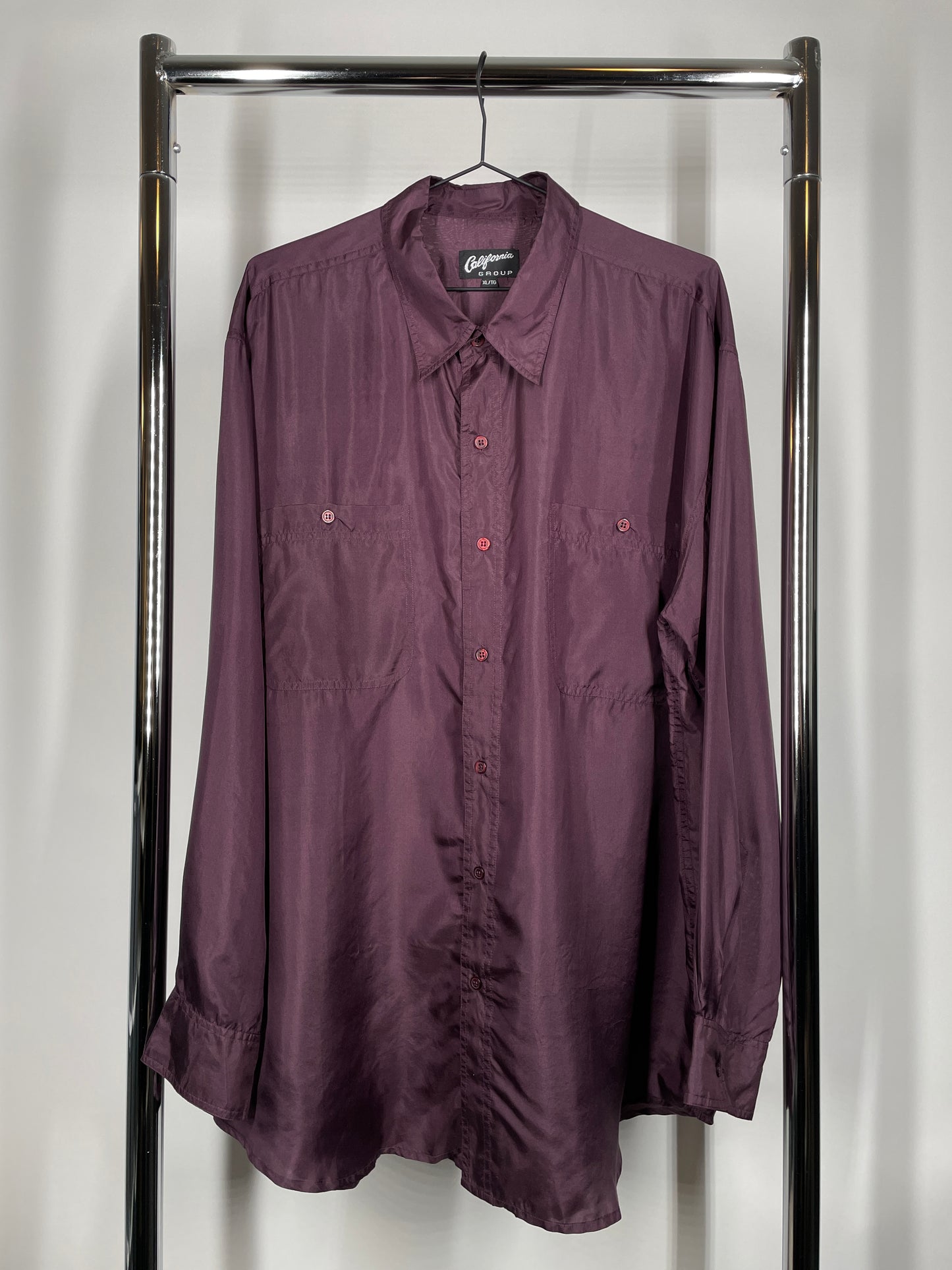 Vintage Purple Silk Shirt