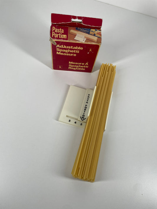 Vintage “Pasta Portion” Adjustable Spaghetti Measure — with Box (Canada, 1970s–80s)