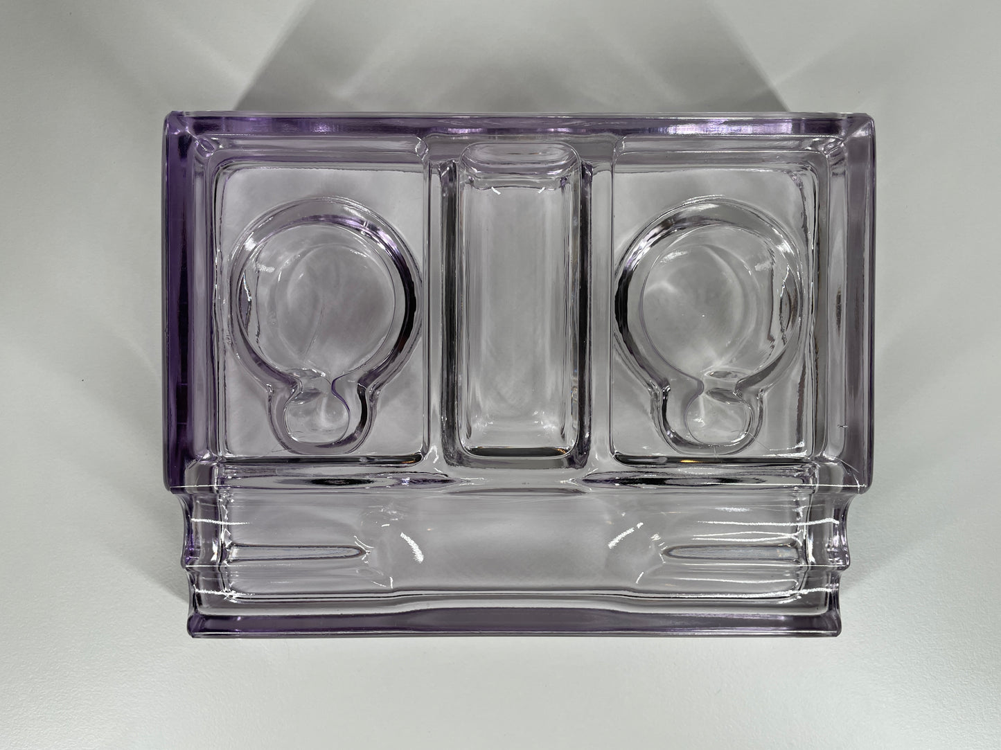 Vintage Purple Glass Organizer (Made in England)