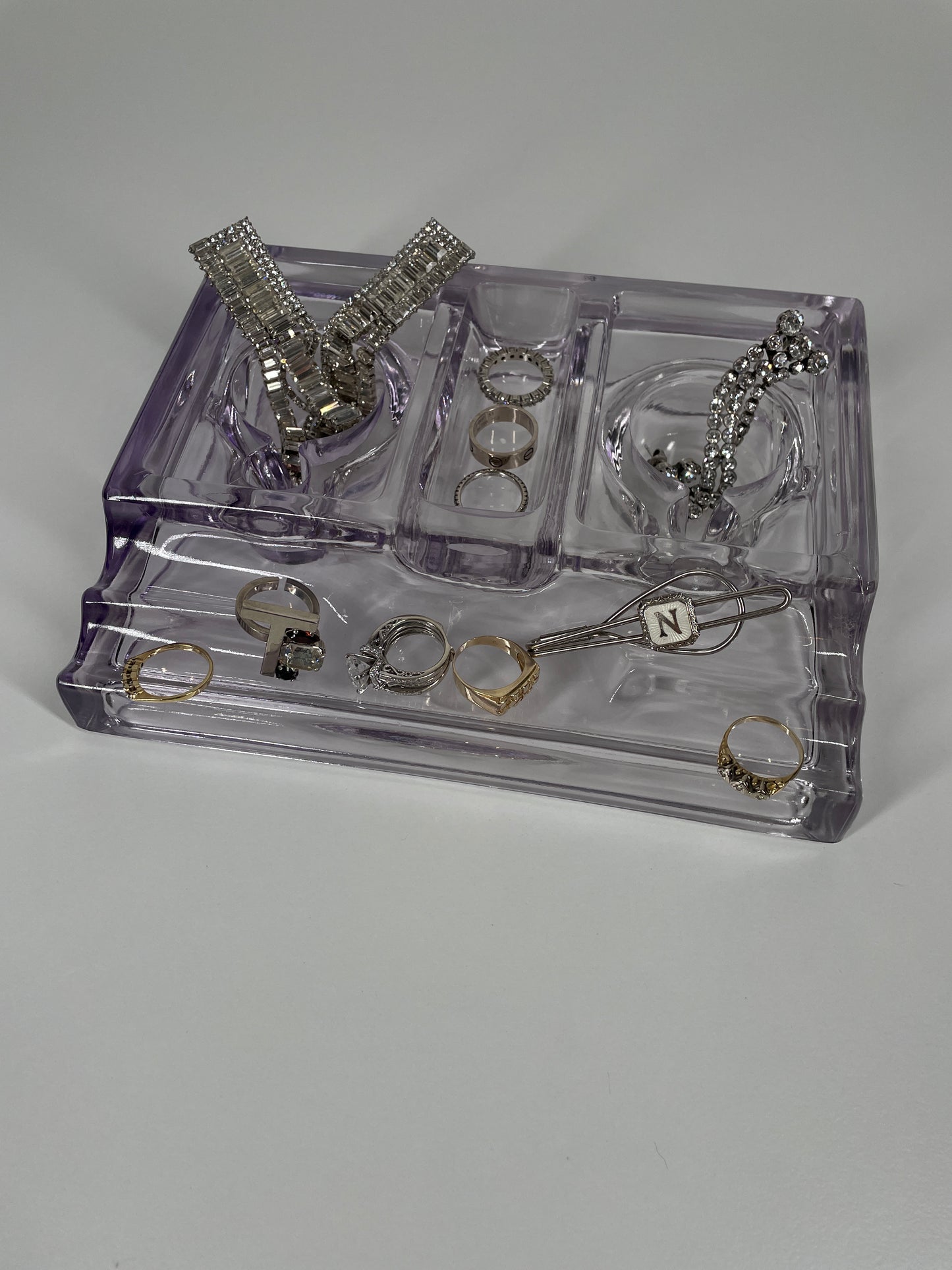 Vintage Purple Glass Organizer (Made in England)