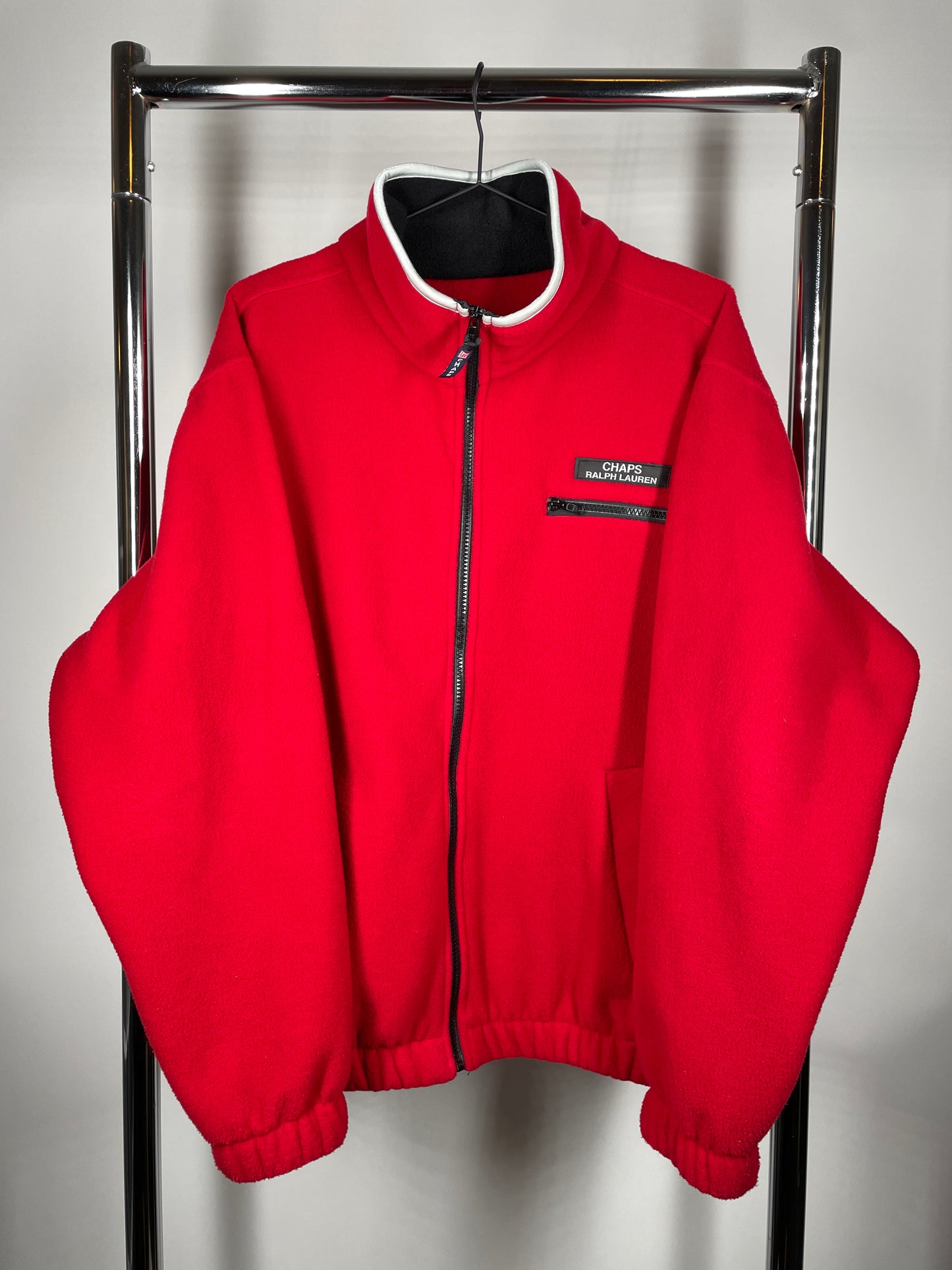 Red Chaps by Ralph Lauren zip-front fleece