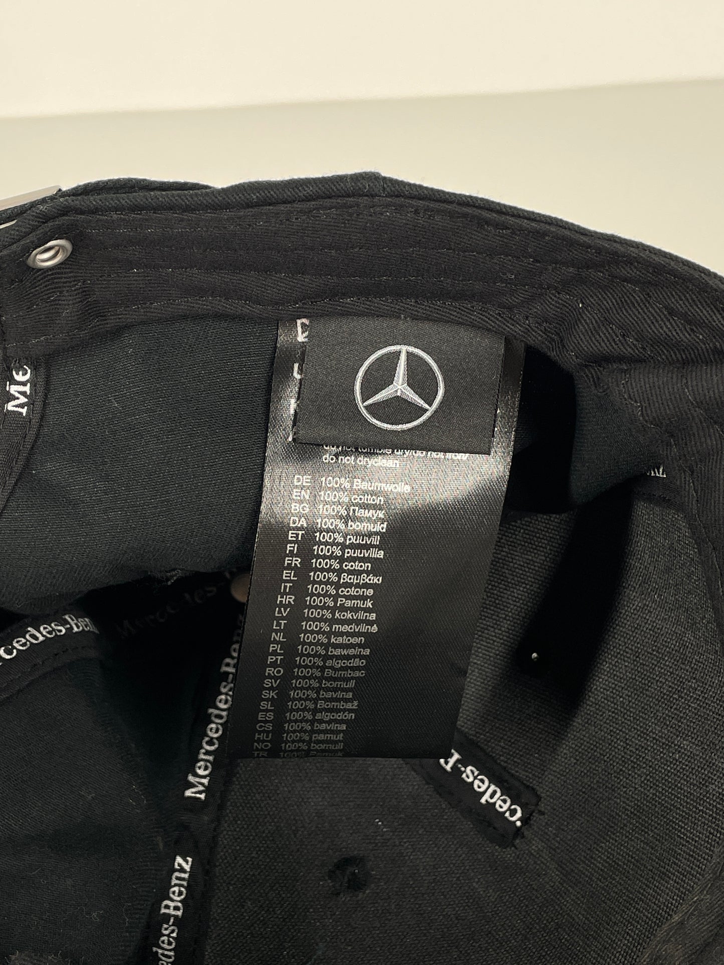 Mercedes-Benz Black Cotton Baseball Cap