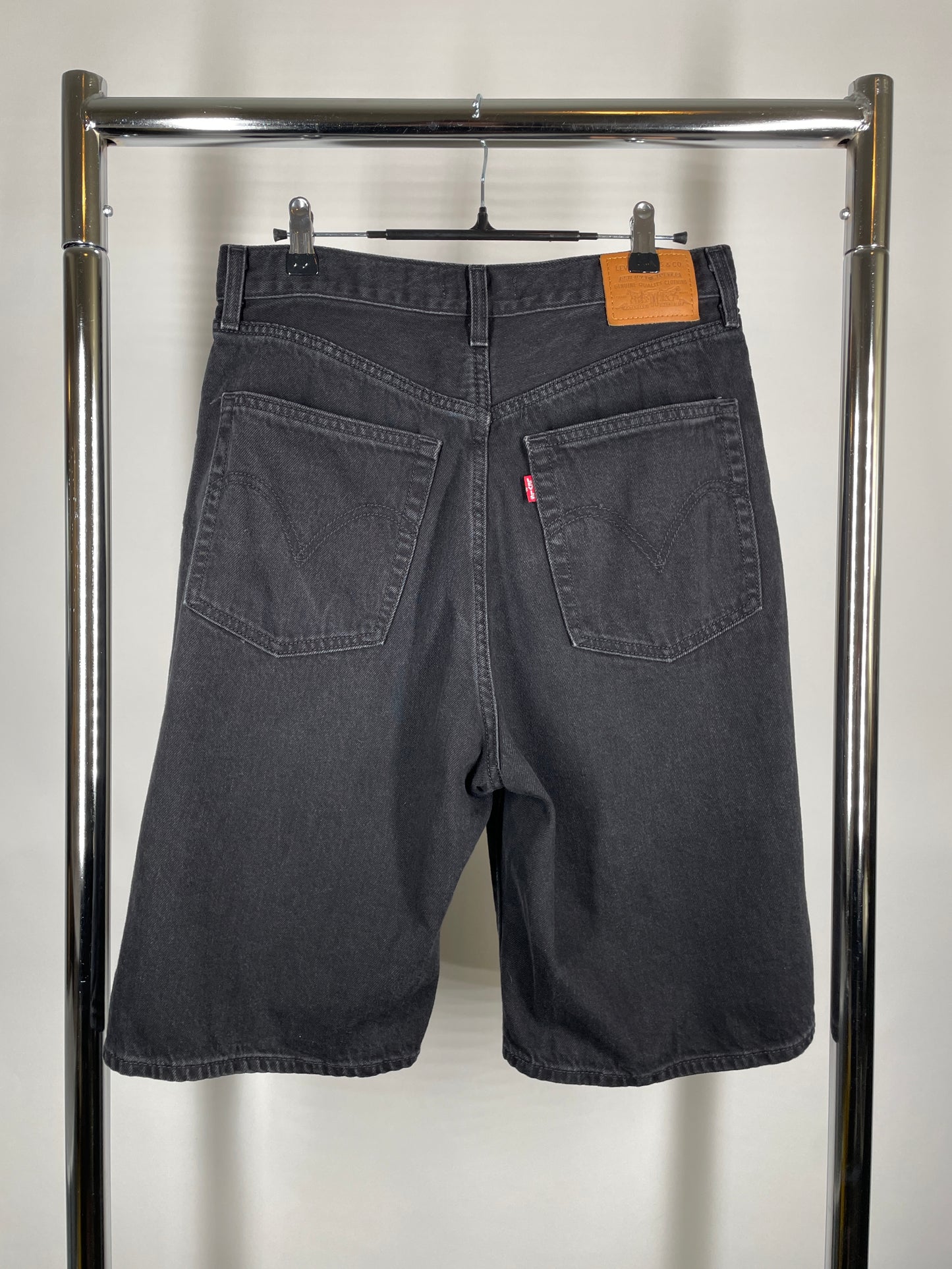 Levi’s High Loose Denim Shorts — Washed Black (29)