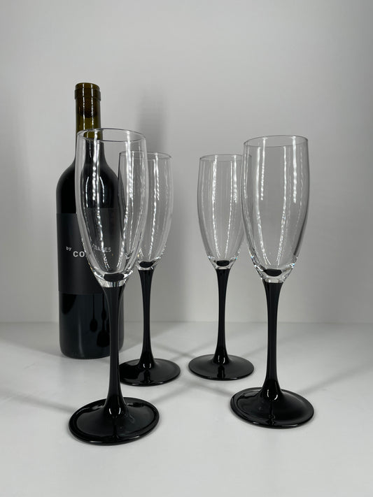 Vintage Luminarc Champagne Flutes
