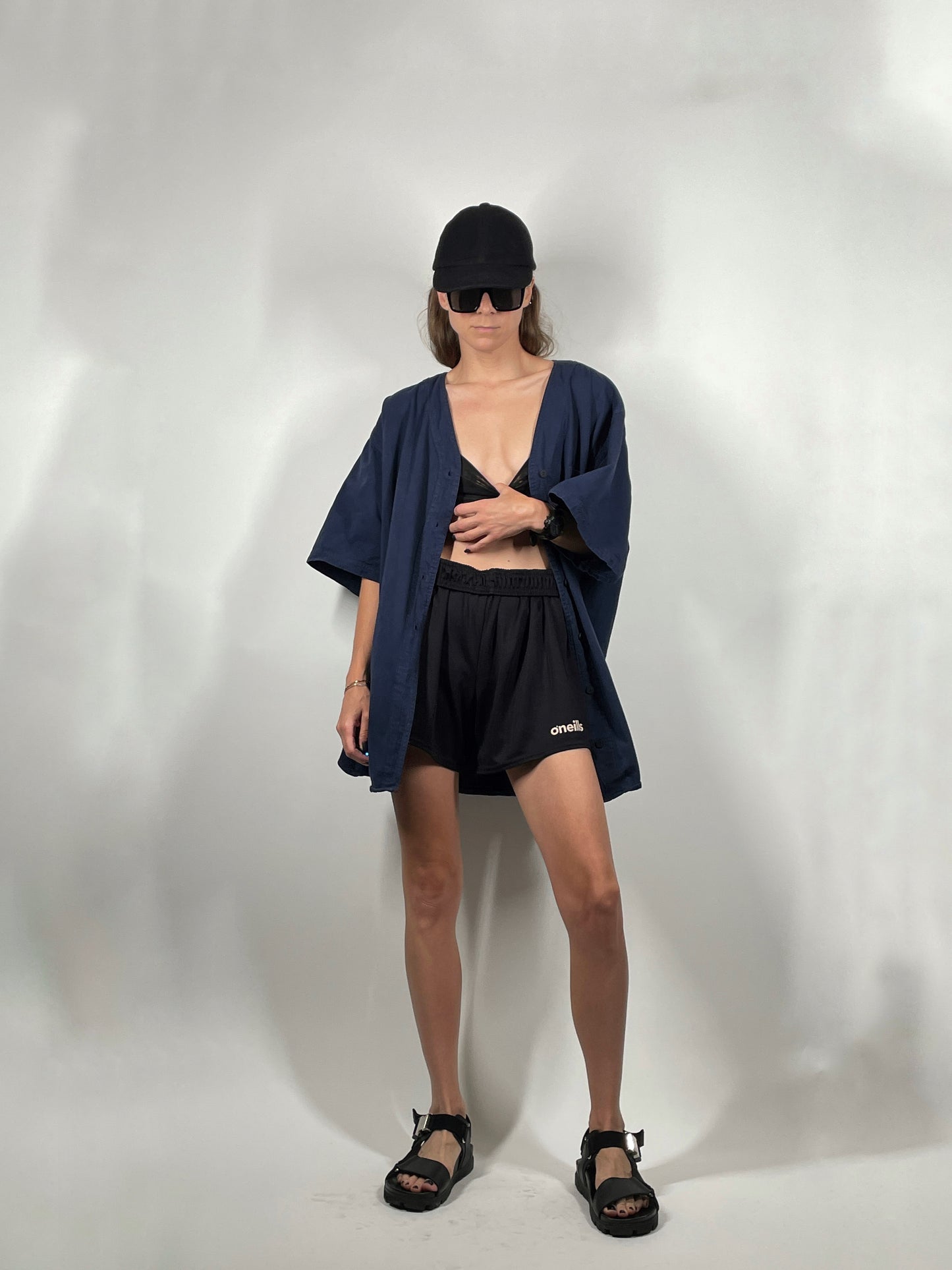 Blue Cotton Baseball Jersey