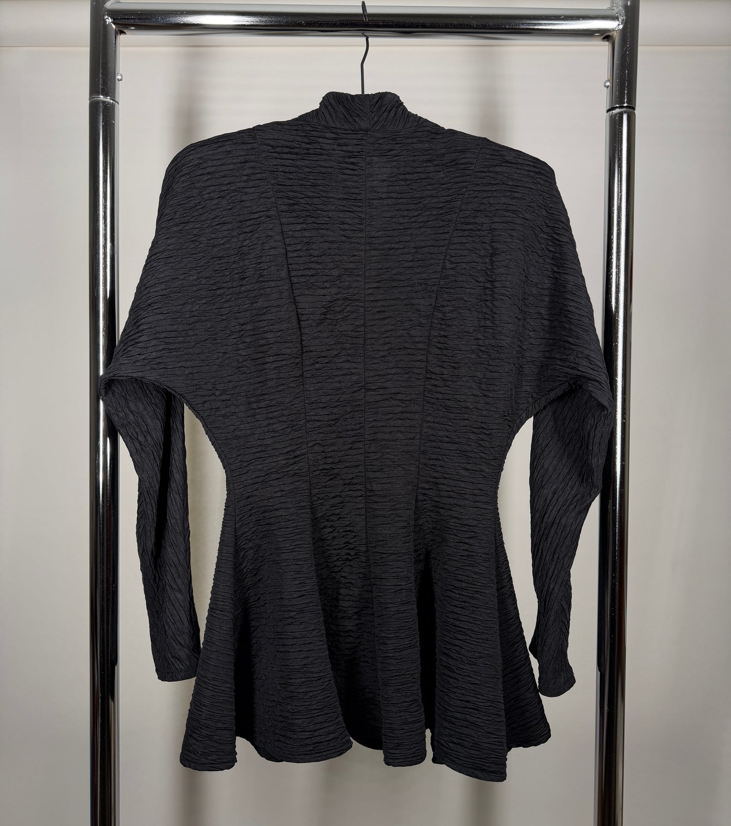 Textured Sculpted Jacket — Black