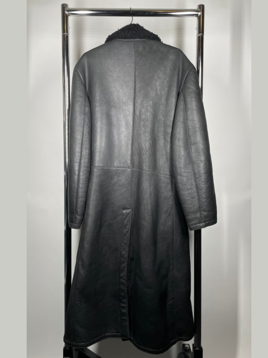 Vintage Real Leather Shearling Coat — Made in Canada