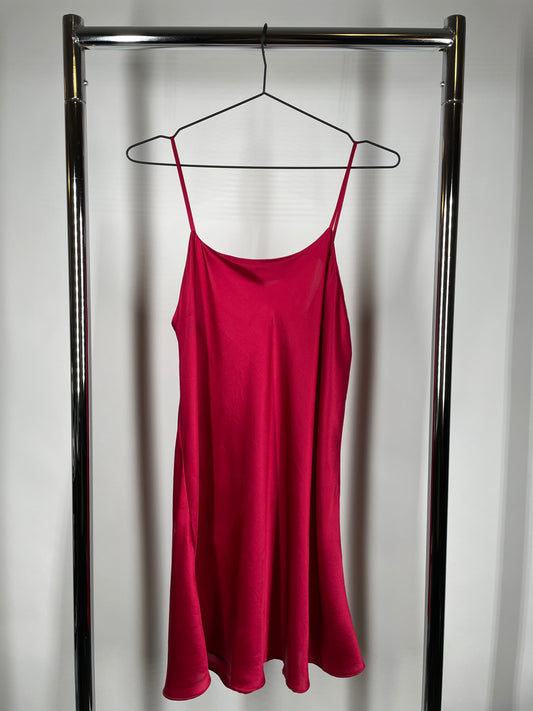 Red Silk Mini Dress