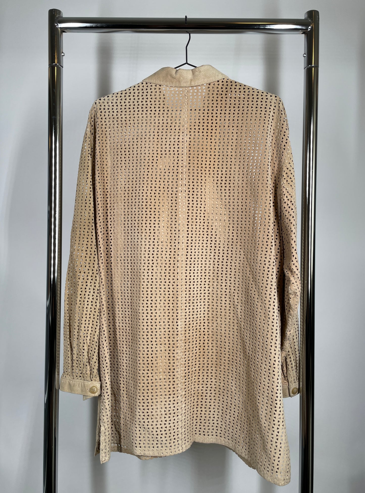 Vintage Suede Leather Punching Shirt