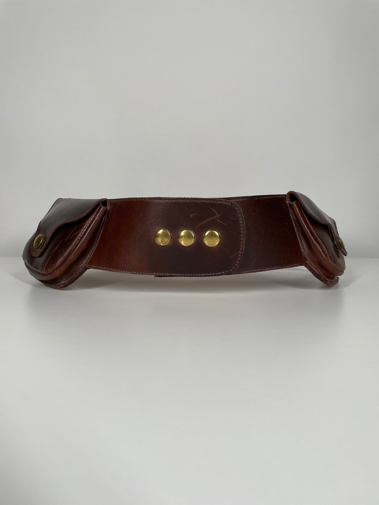 Brown Leather Pocket Belt