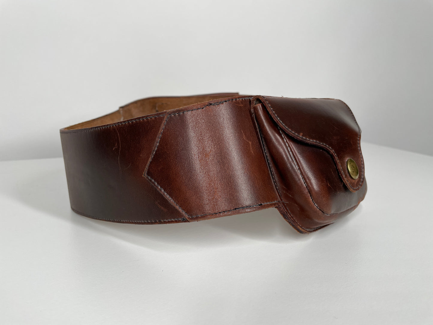 Brown Leather Pocket Belt