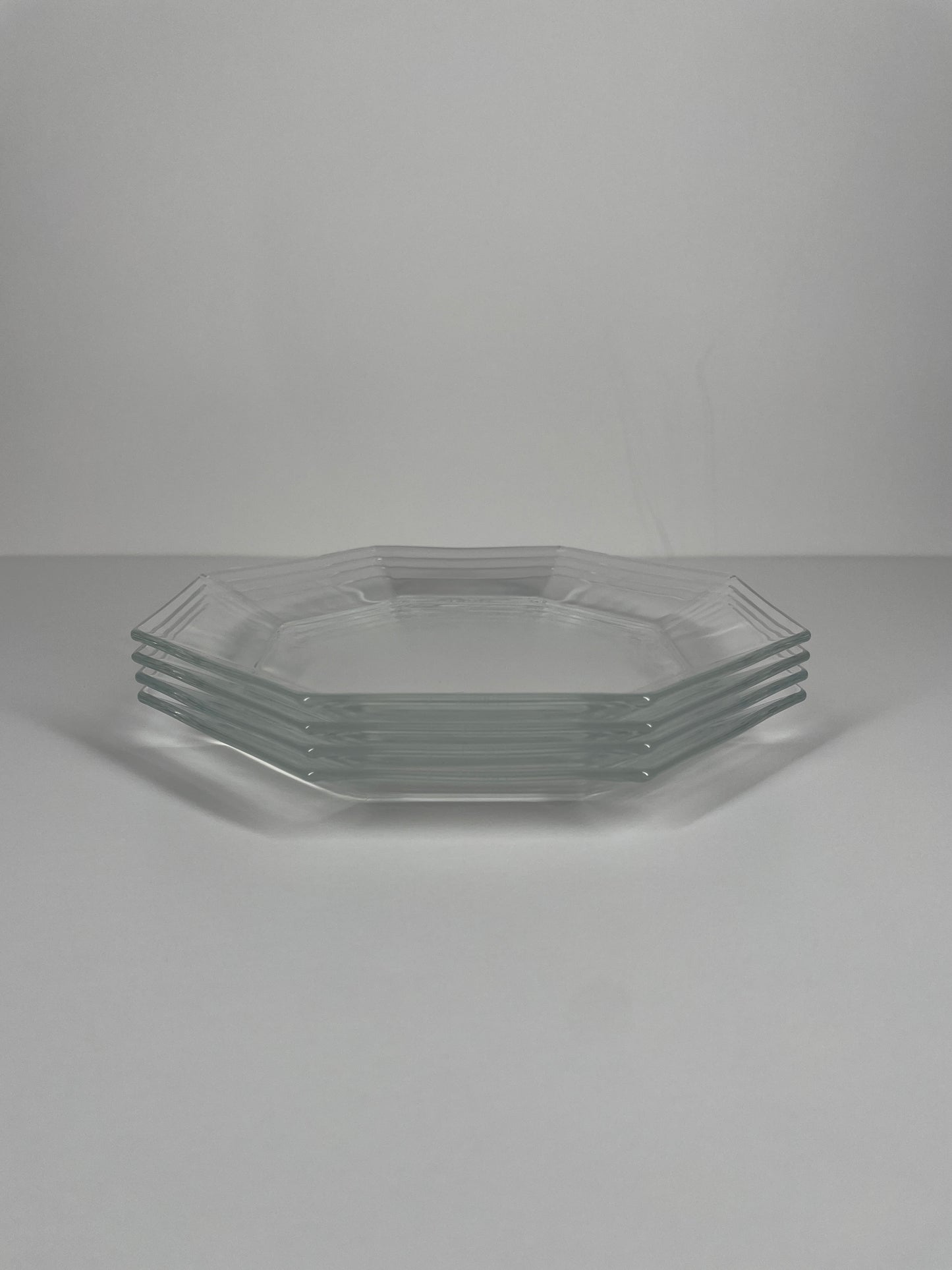 Arcoroc France Clear Glass Plates 7”, Made in France, set of 4
