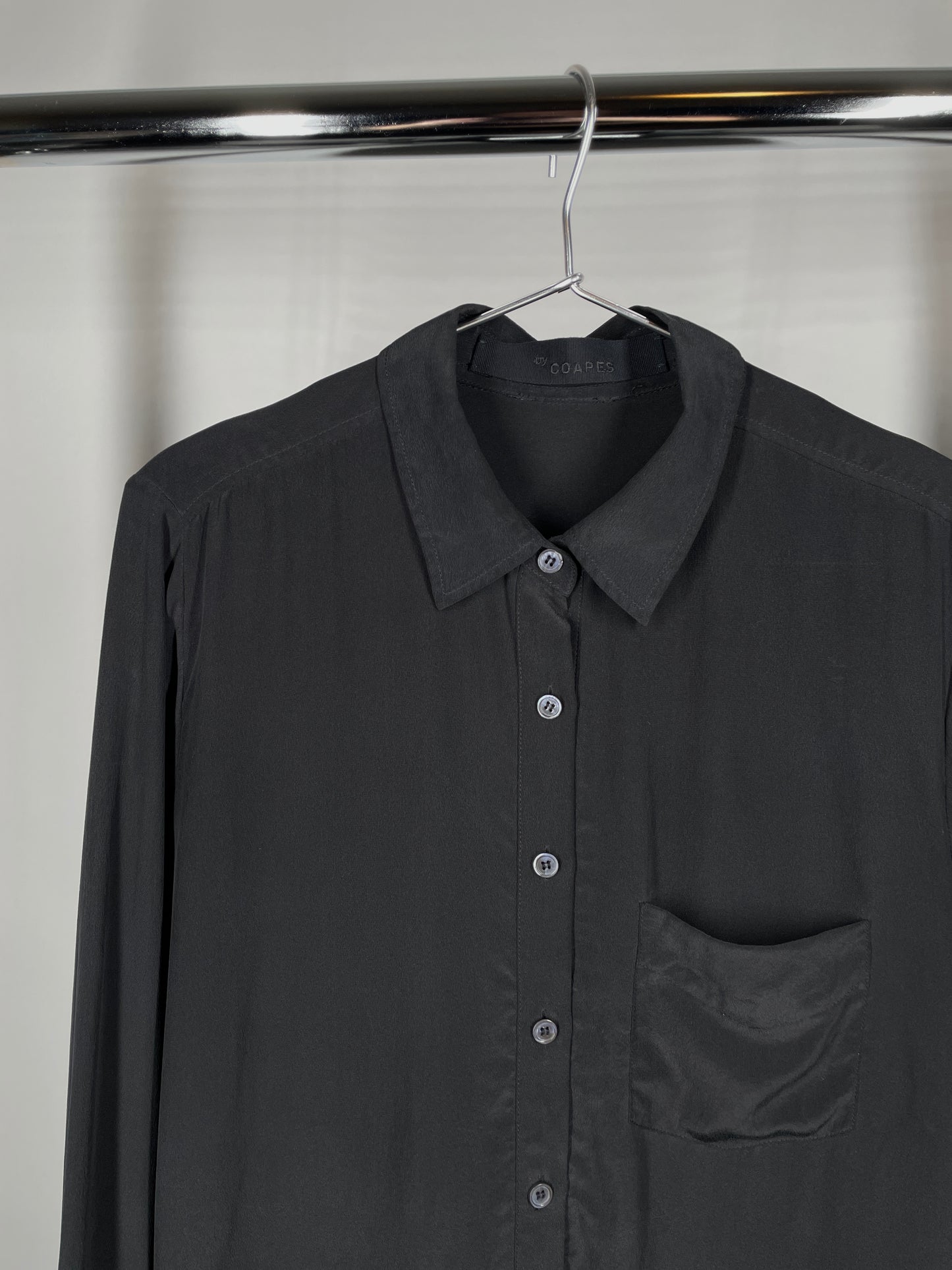 Silk Black Long Shirt/Dress