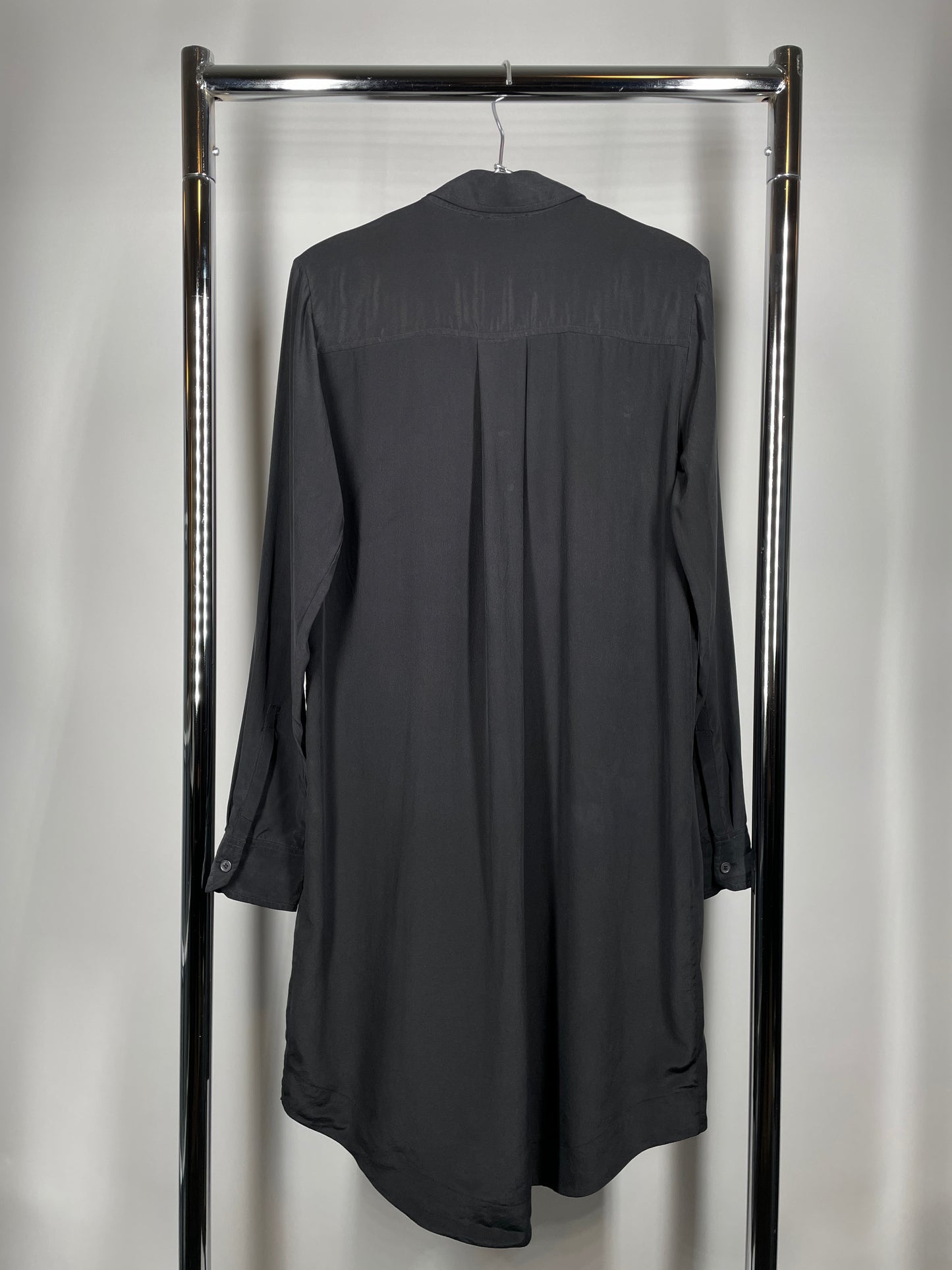 Silk Black Long Shirt/Dress
