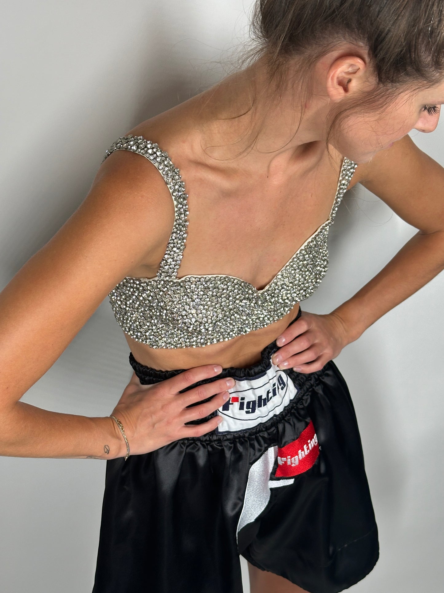 H&MOSCHINO Rhinestone-covered Bustier