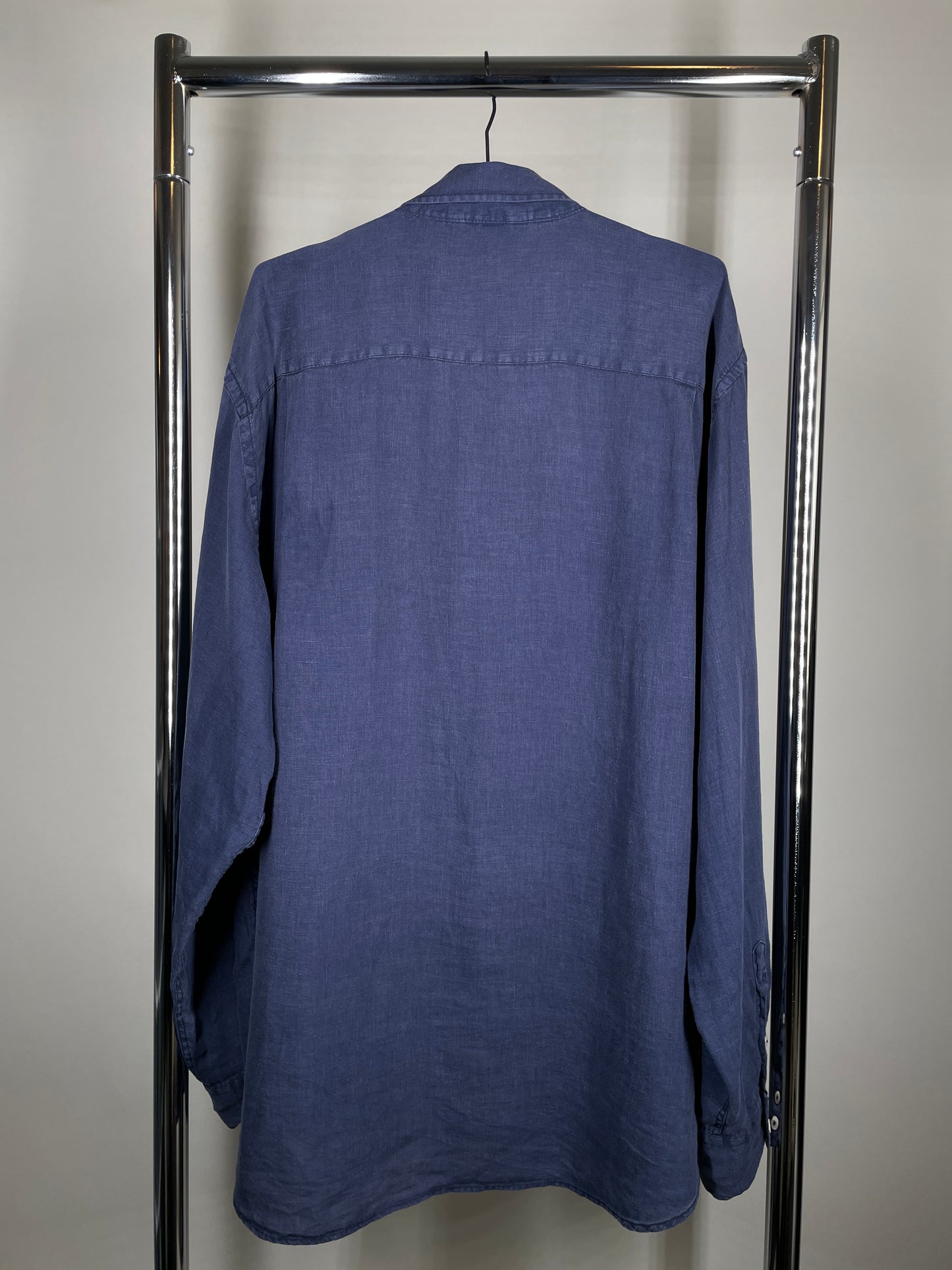 Washed Blue Linen Button Down