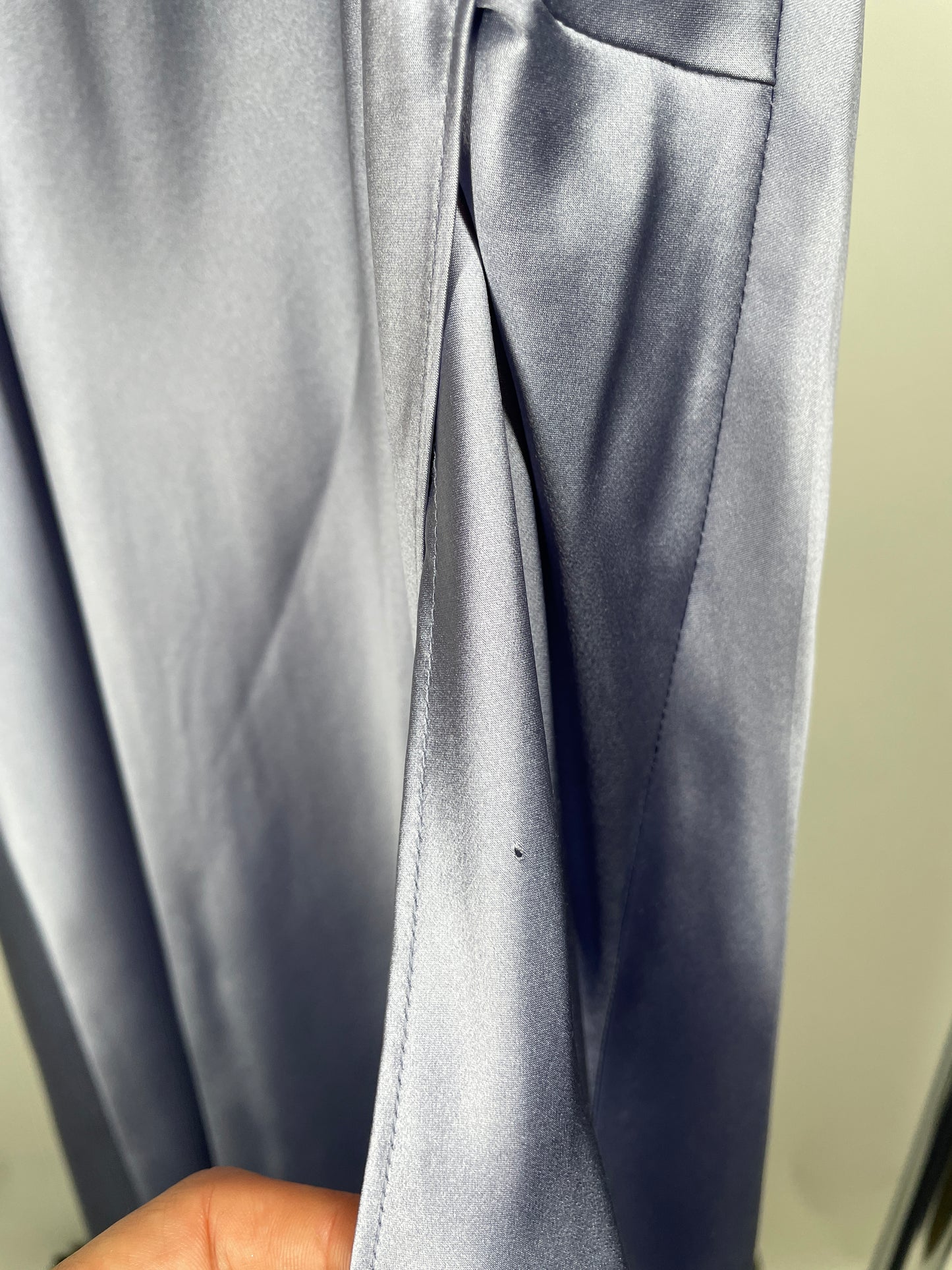 Purple Long Silk Nighty Dress