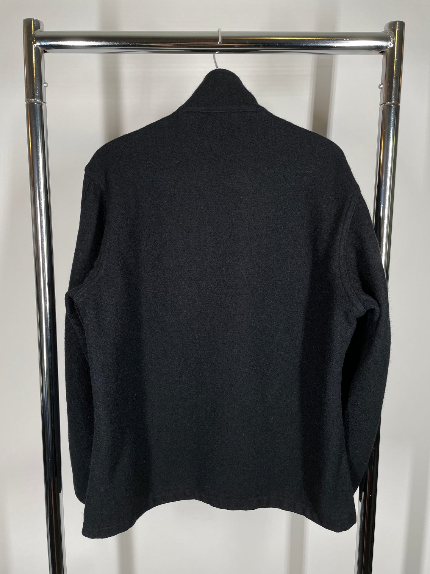 Navy Wool Crop Jacket