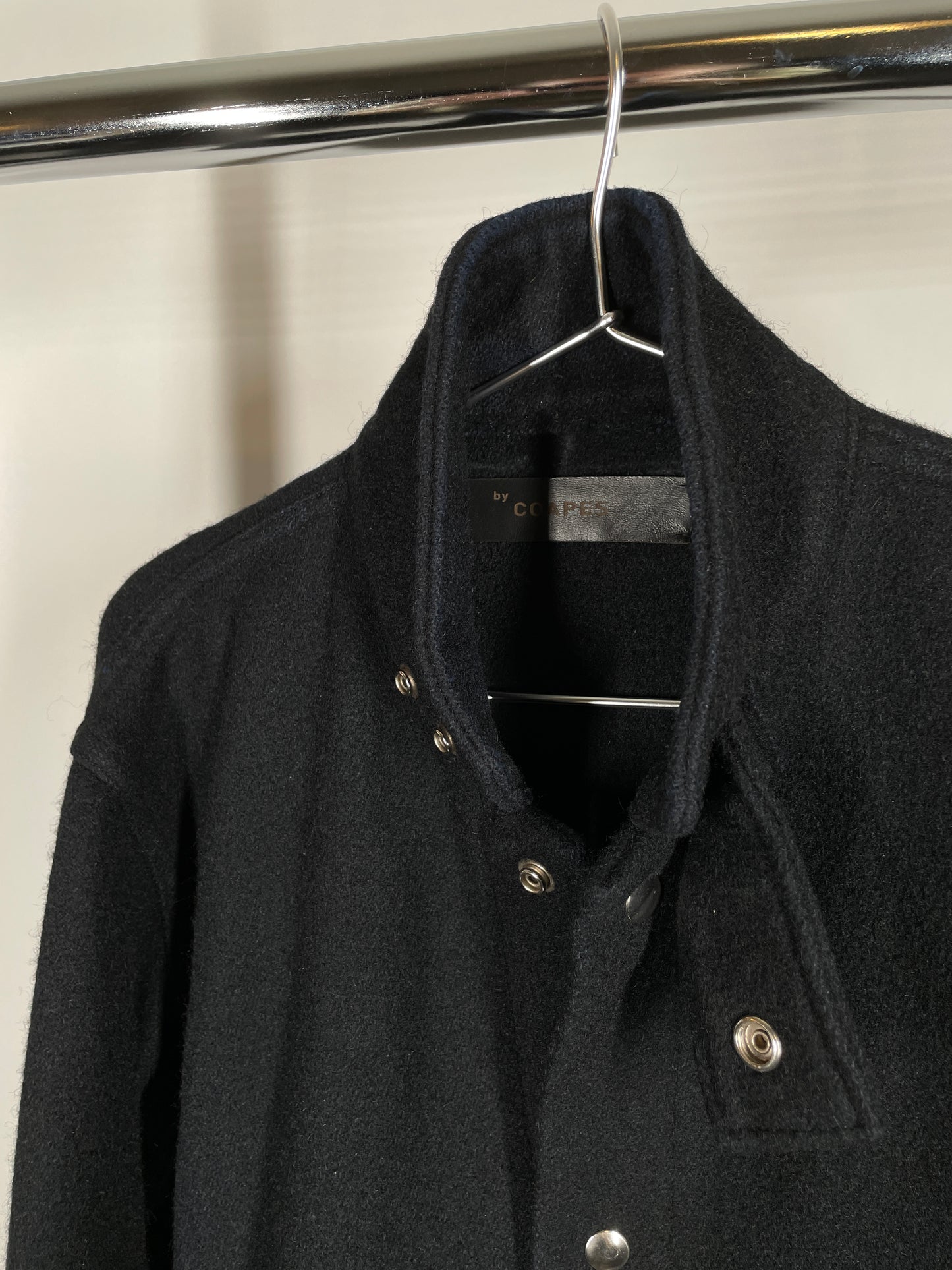 Navy Wool Crop Jacket