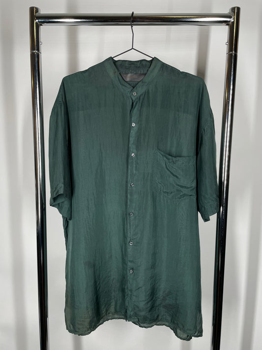 Green Paper Thin Silk Top