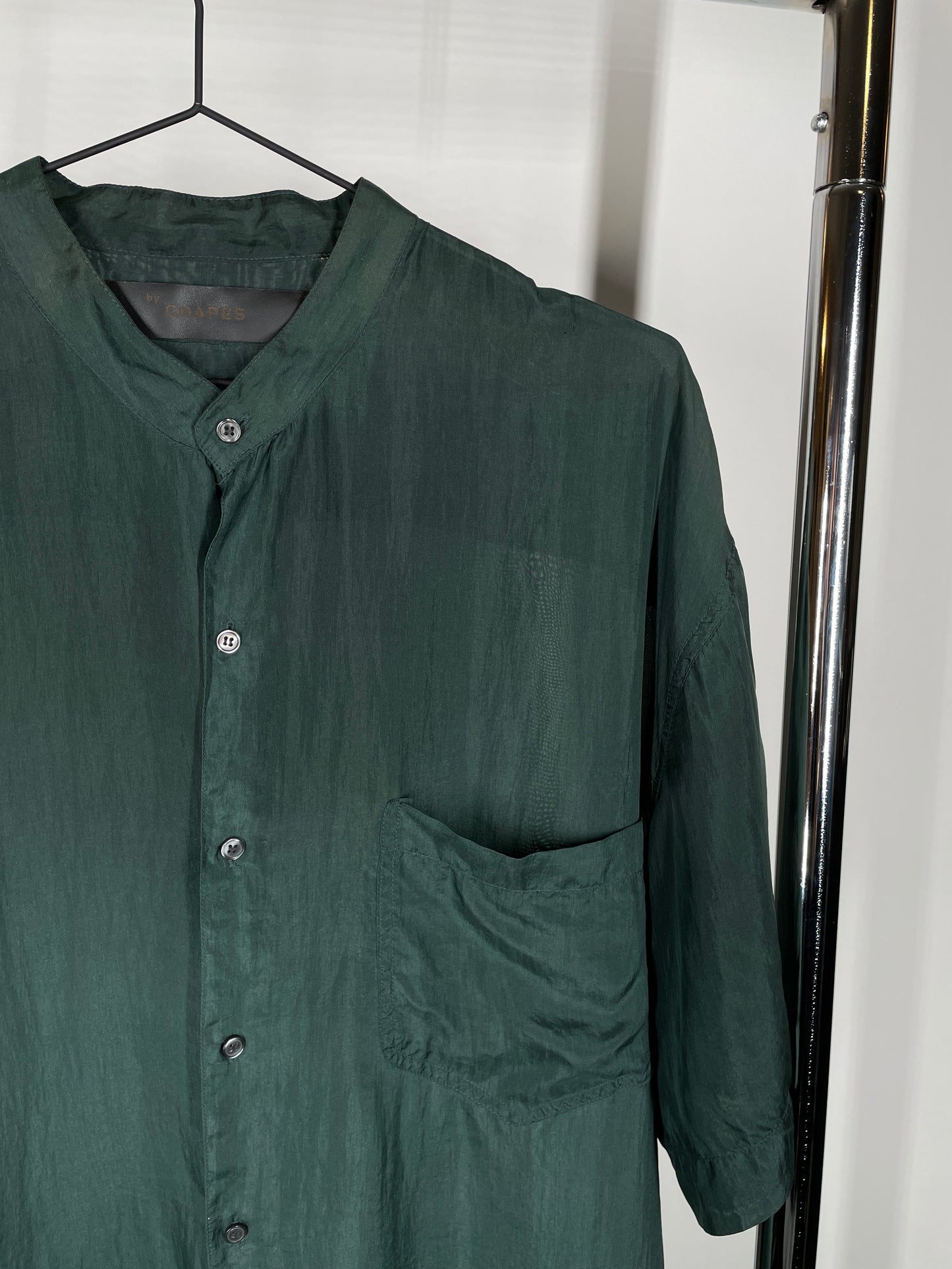Green Paper Thin Silk Top