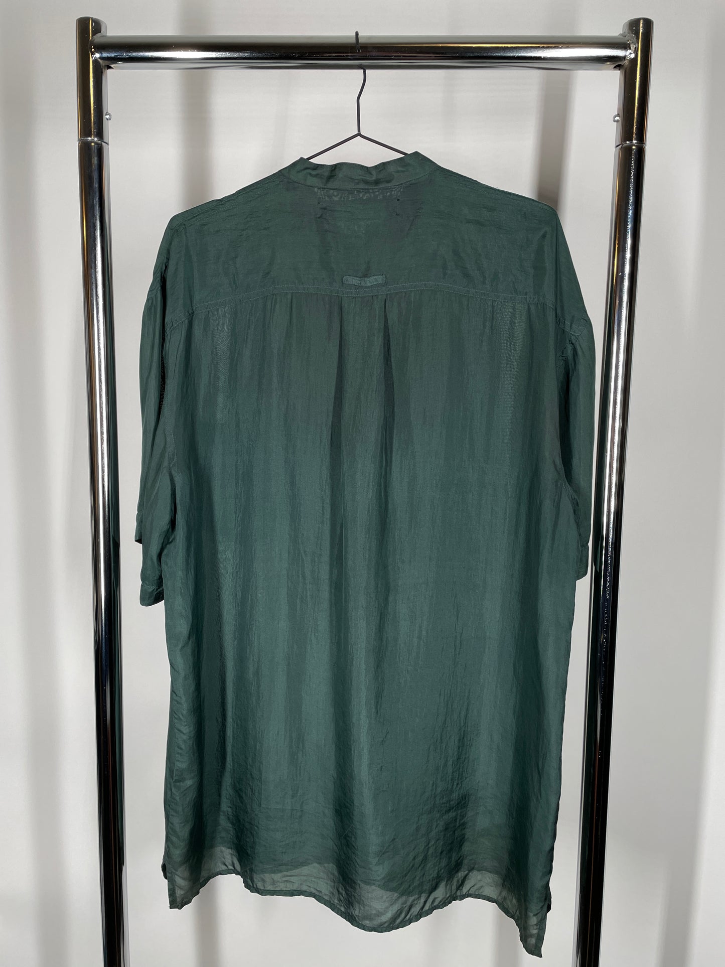 Green Paper Thin Silk Top