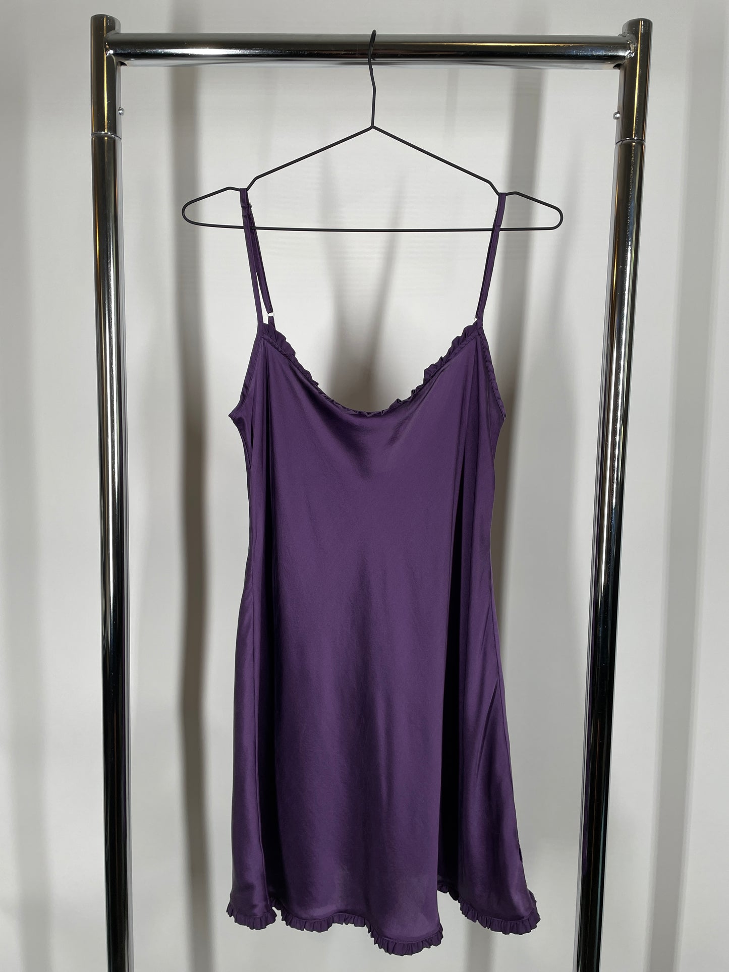 Purple Silk Mini Dress