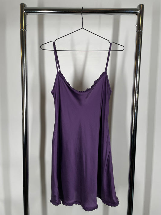 Purple Silk Mini Dress