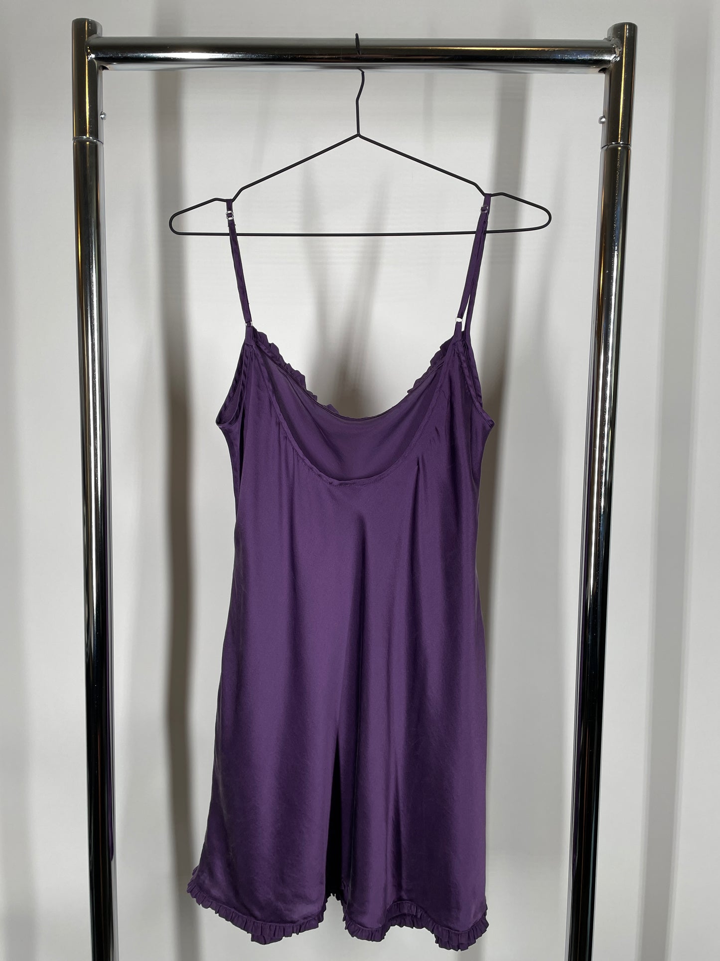 Purple Silk Mini Dress