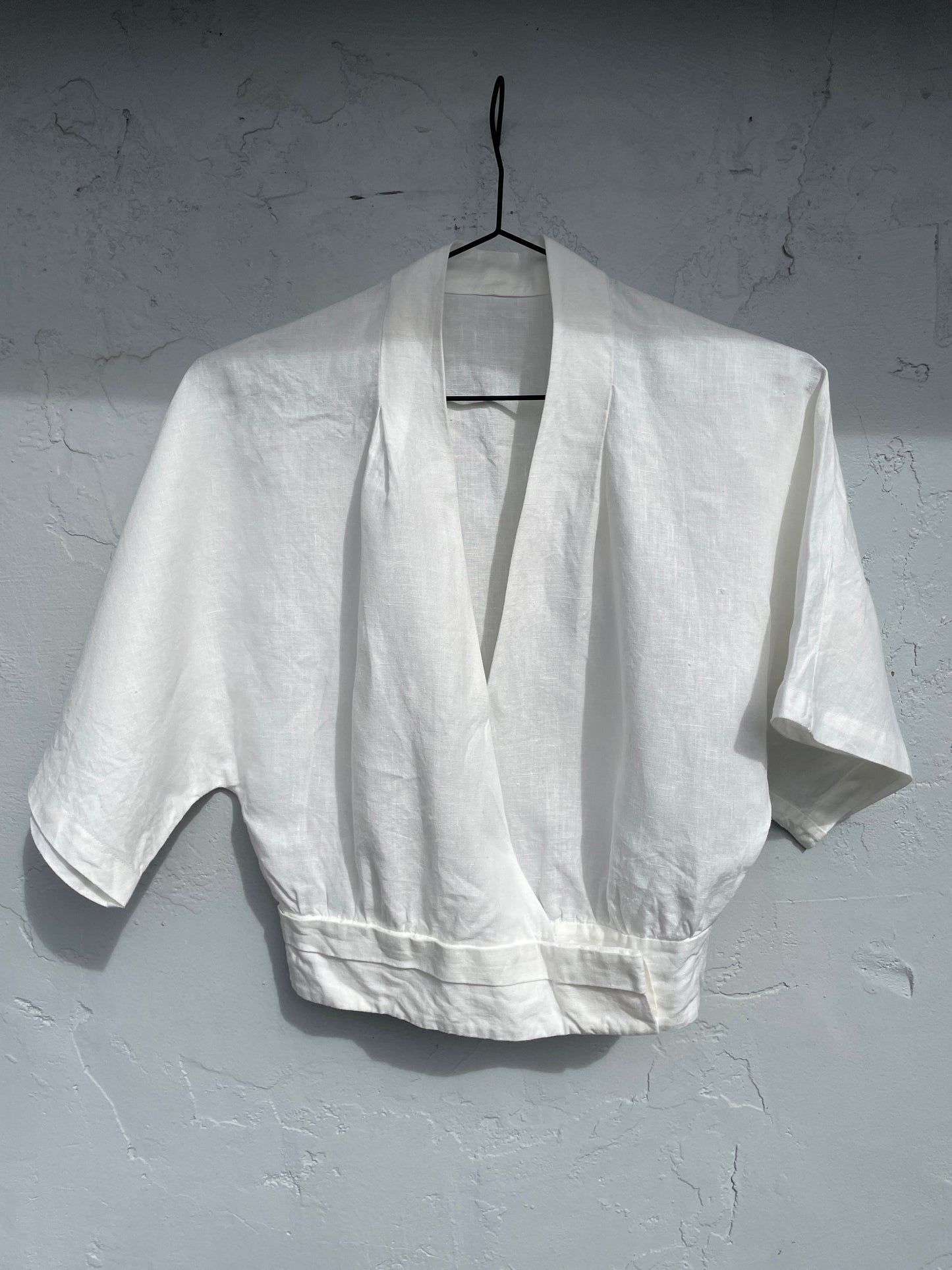 Linen Wrap Blouse