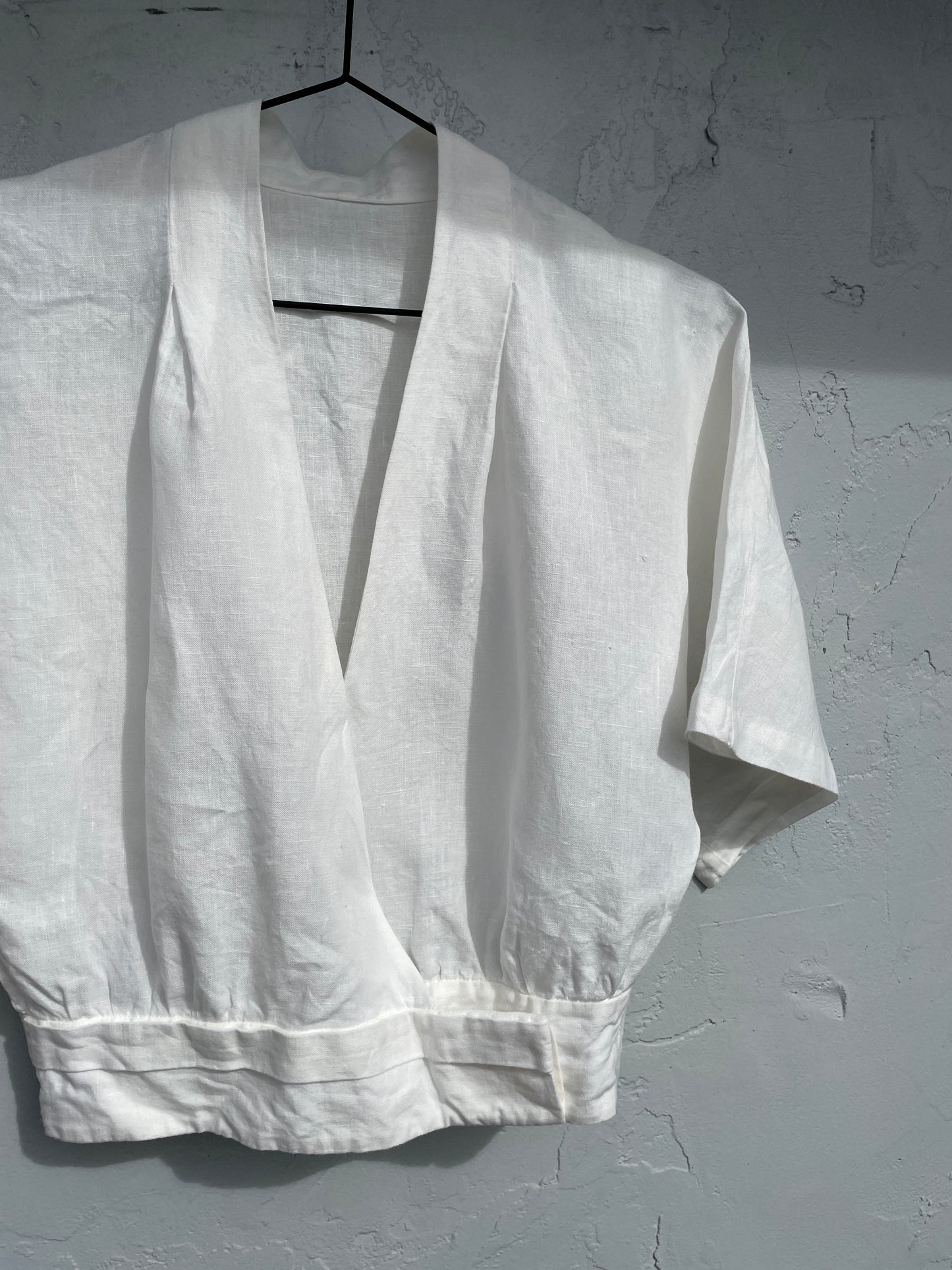 Linen Wrap Blouse