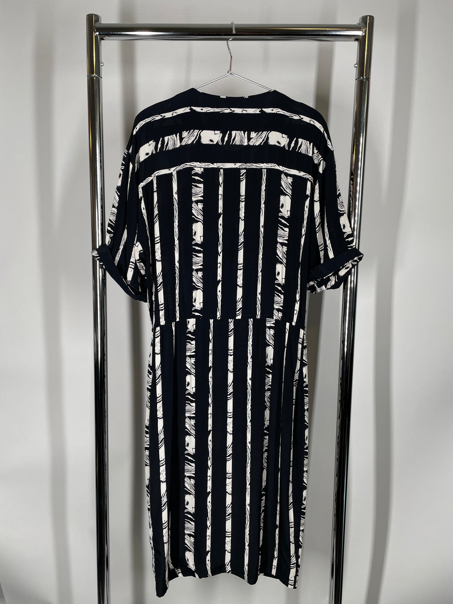 Print Button Front Dress