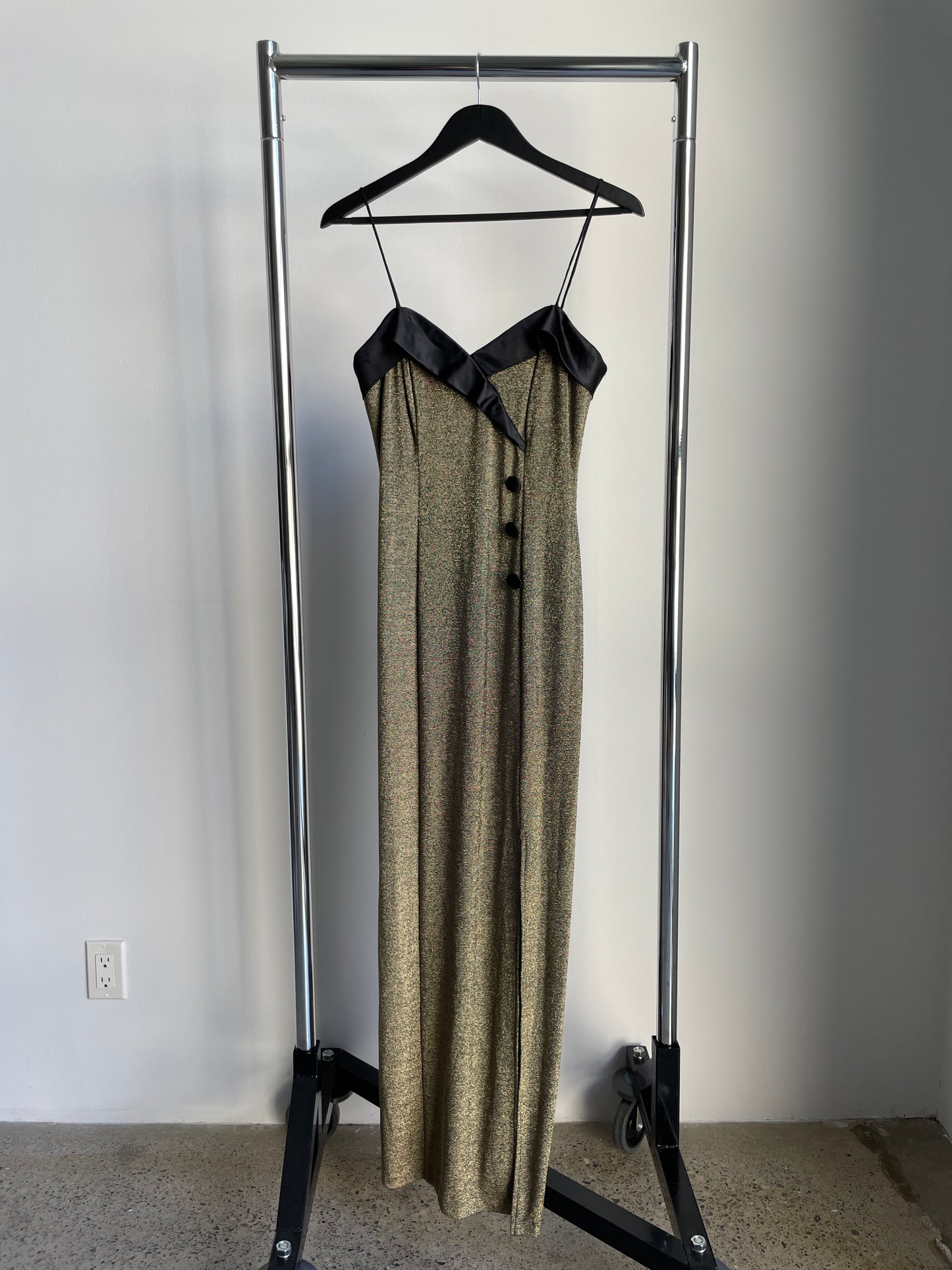 Gold Tuxedo Evening Gown