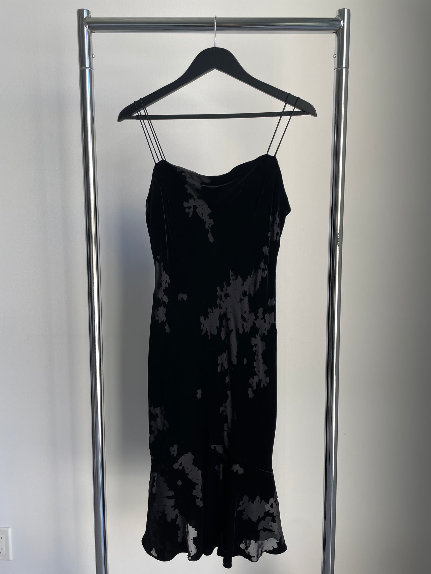 90's Burn Out Silk Dress