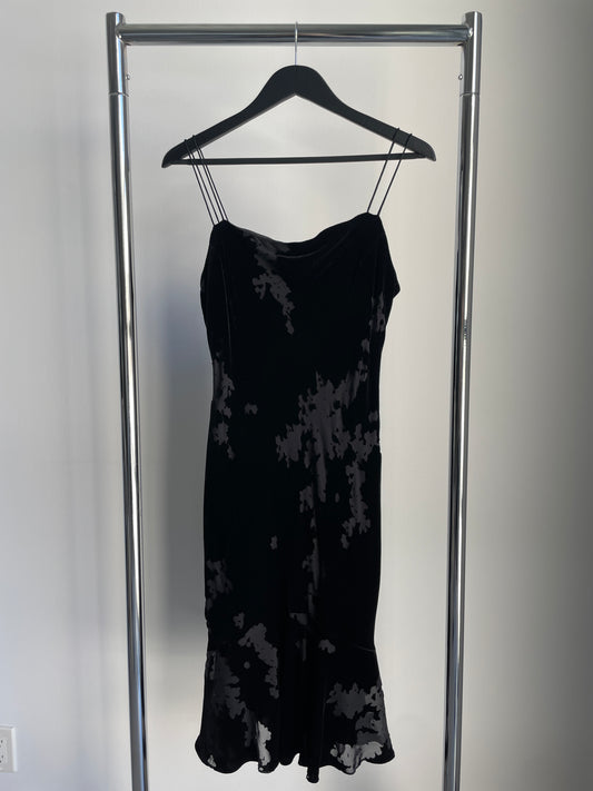 90's Burn Out Silk Dress