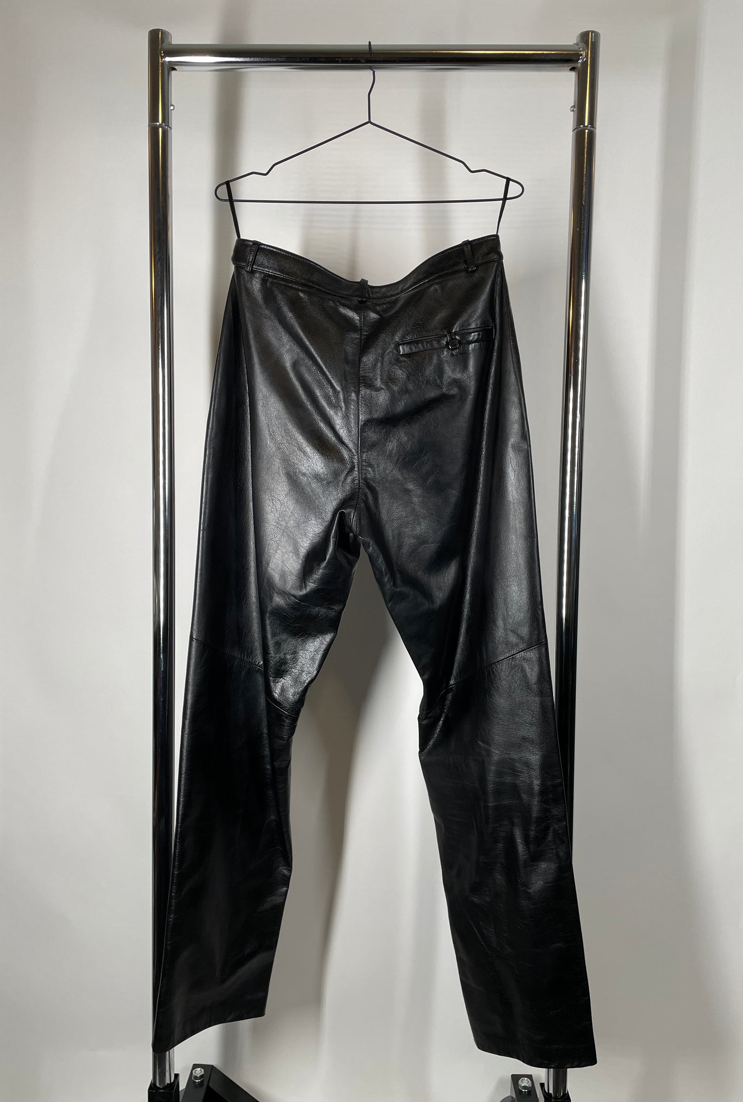 Leather Straight Leg Pants