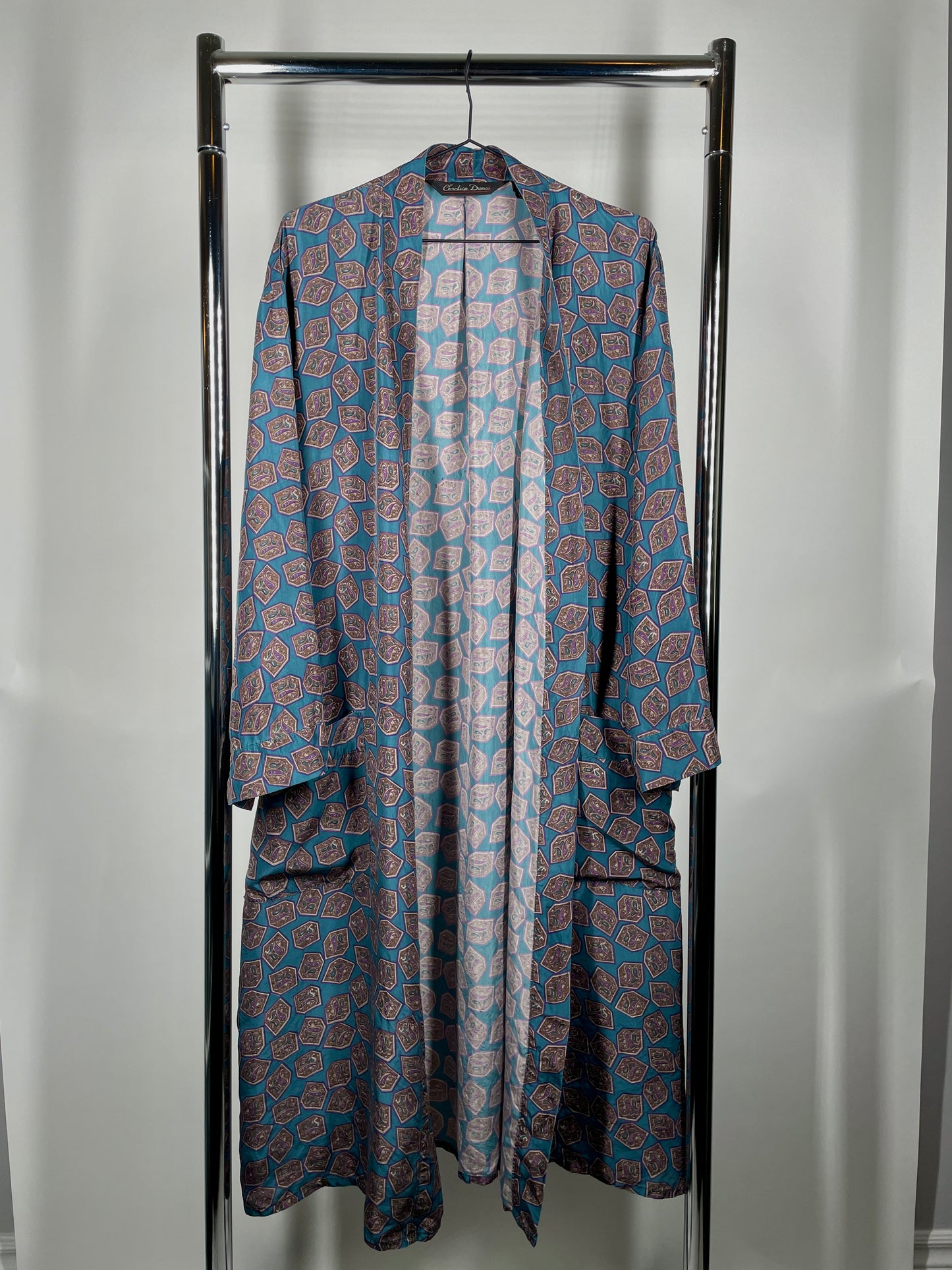 90's Vintage Christian Dumas Silk Robe