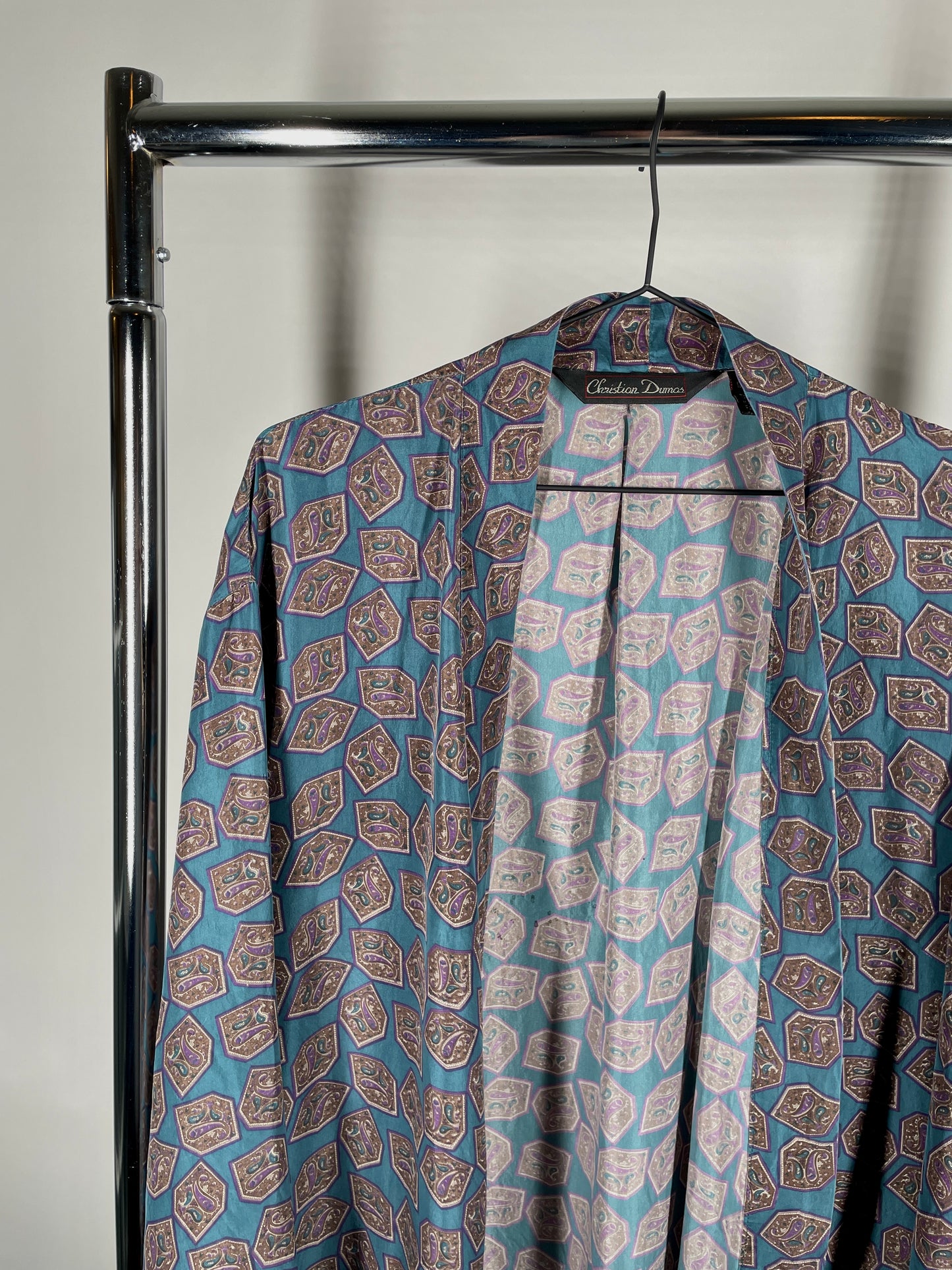 90's Vintage Christian Dumas Silk Robe