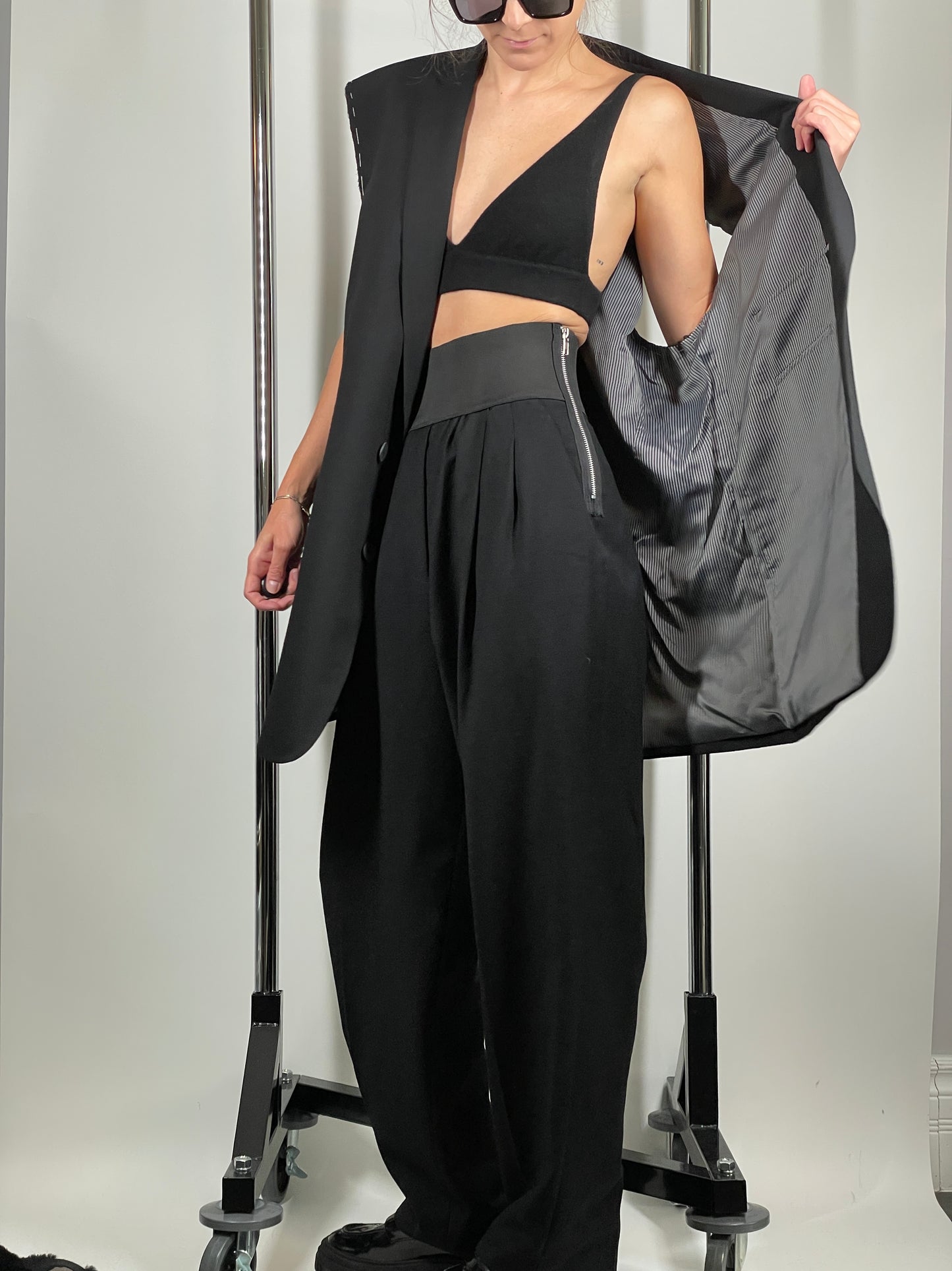 Wool High Waisted Trouser