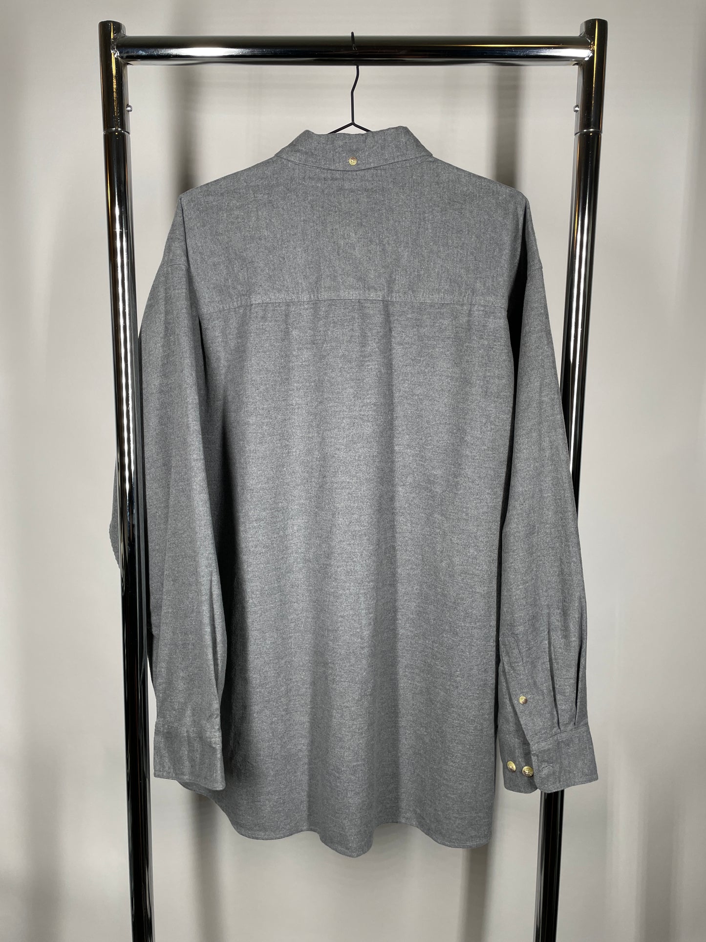 Light Grey Brushed Cotton Button Up