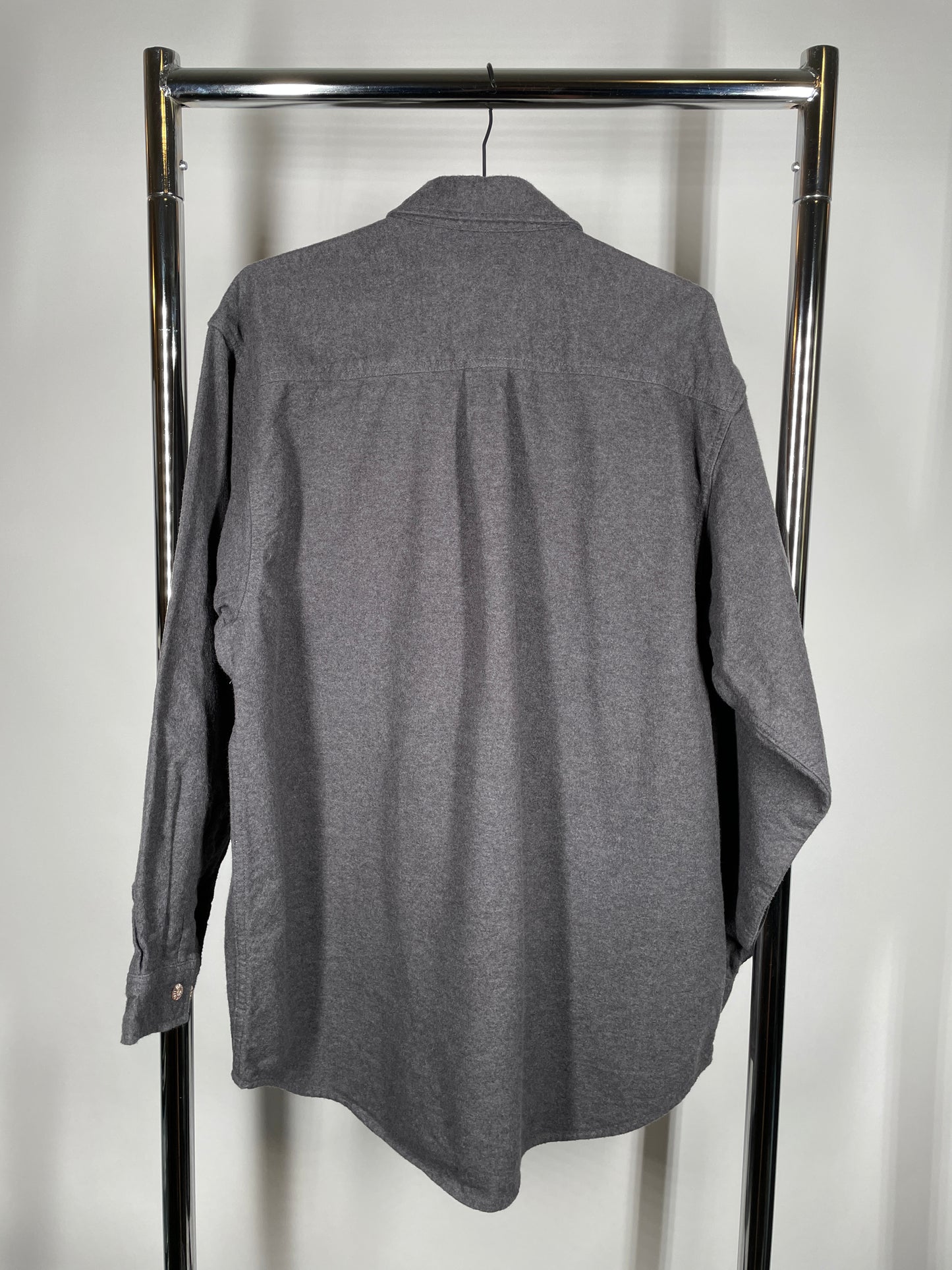 Grey Brushed Cotton Button Up