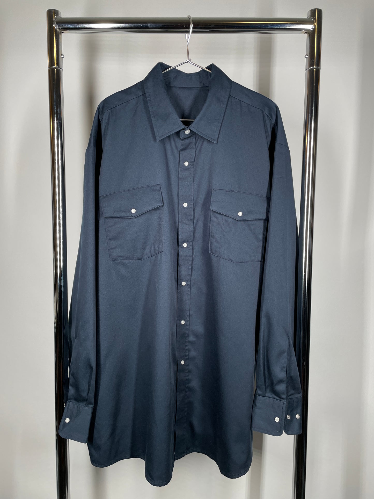 Blue Snap Dress Shirt