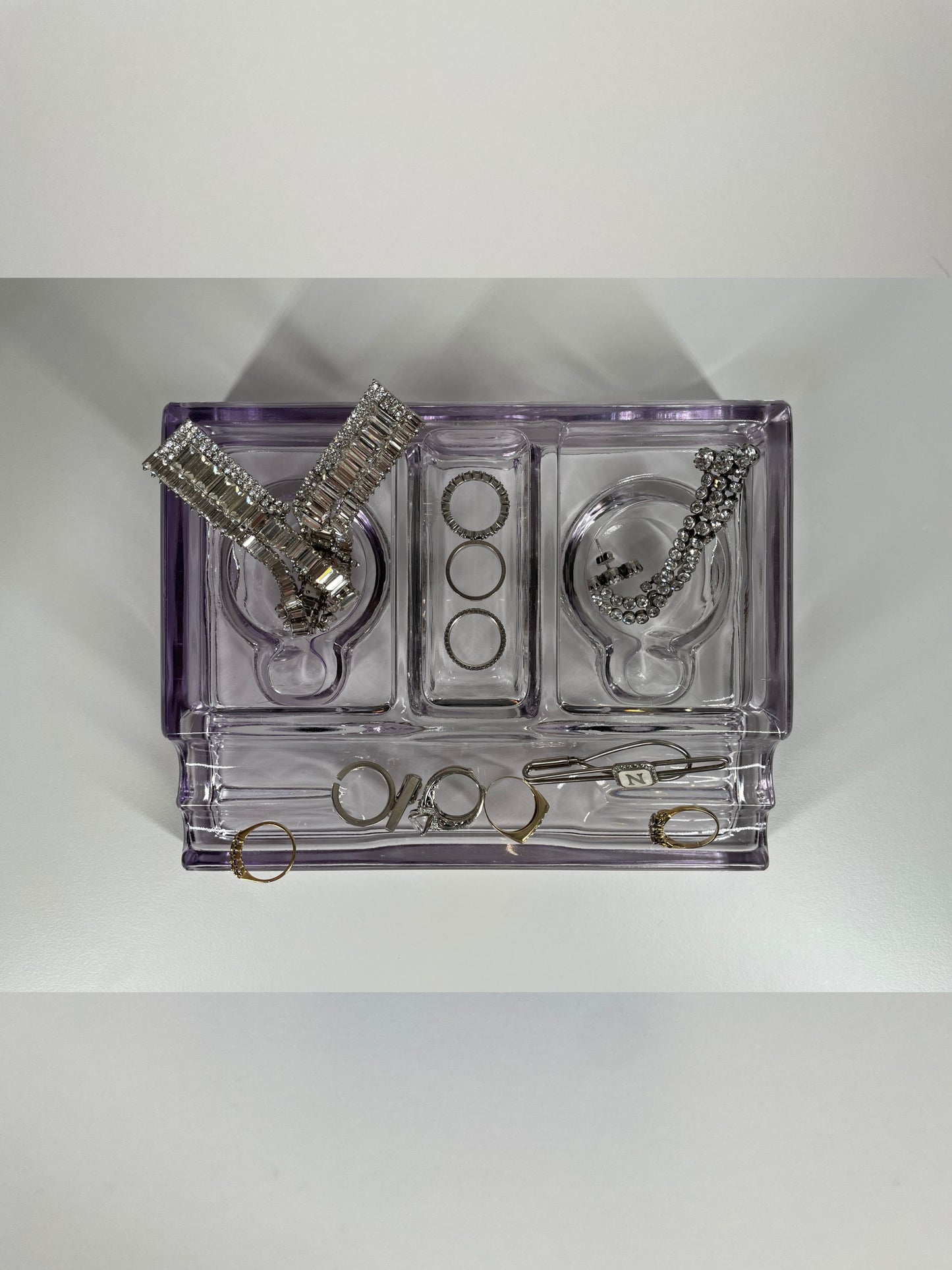 Vintage Purple Glass Organizer (Made in England)