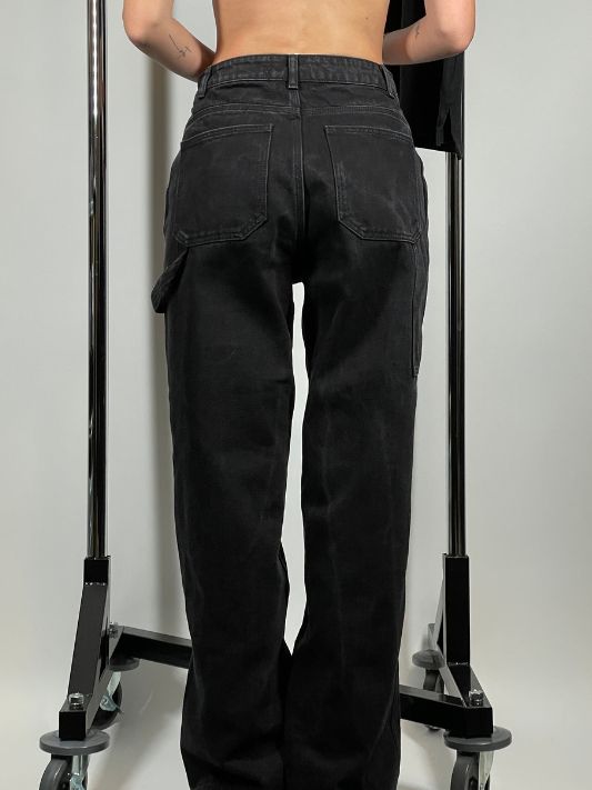 Black Cargo Style Denim