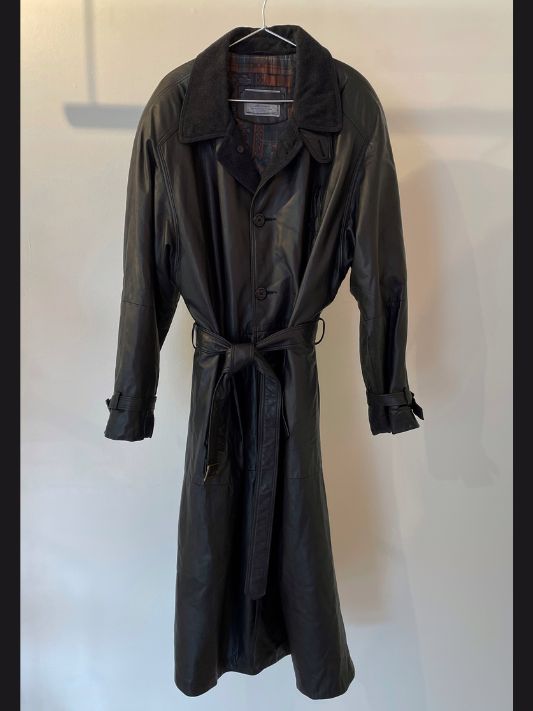 Leather Oversized Trench Coat